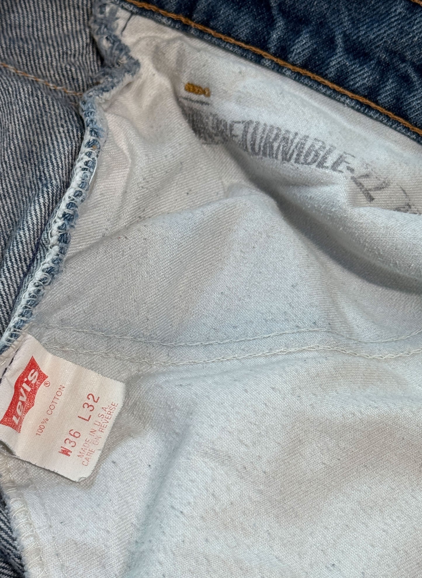 (SUP-650) 90s LEVI'S 517 BOOT CUT "NO LABEL" "NO TAB" - MADE IN U.S.A.