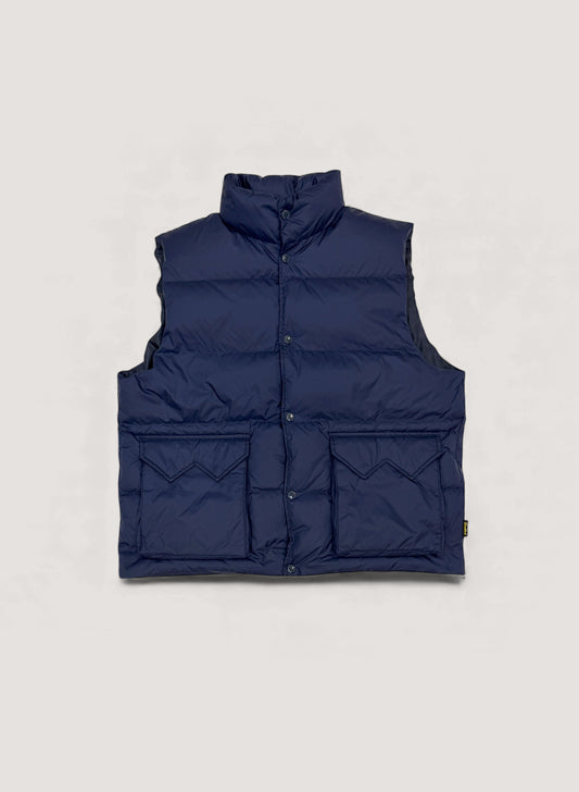 WOODBLOCK W FLAP DOWN VEST NAVY (WB-25AW-013)