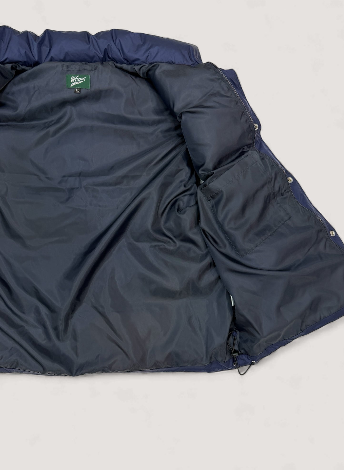 WOODBLOCK W FLAP DOWN VEST NAVY (WB-25AW-013)