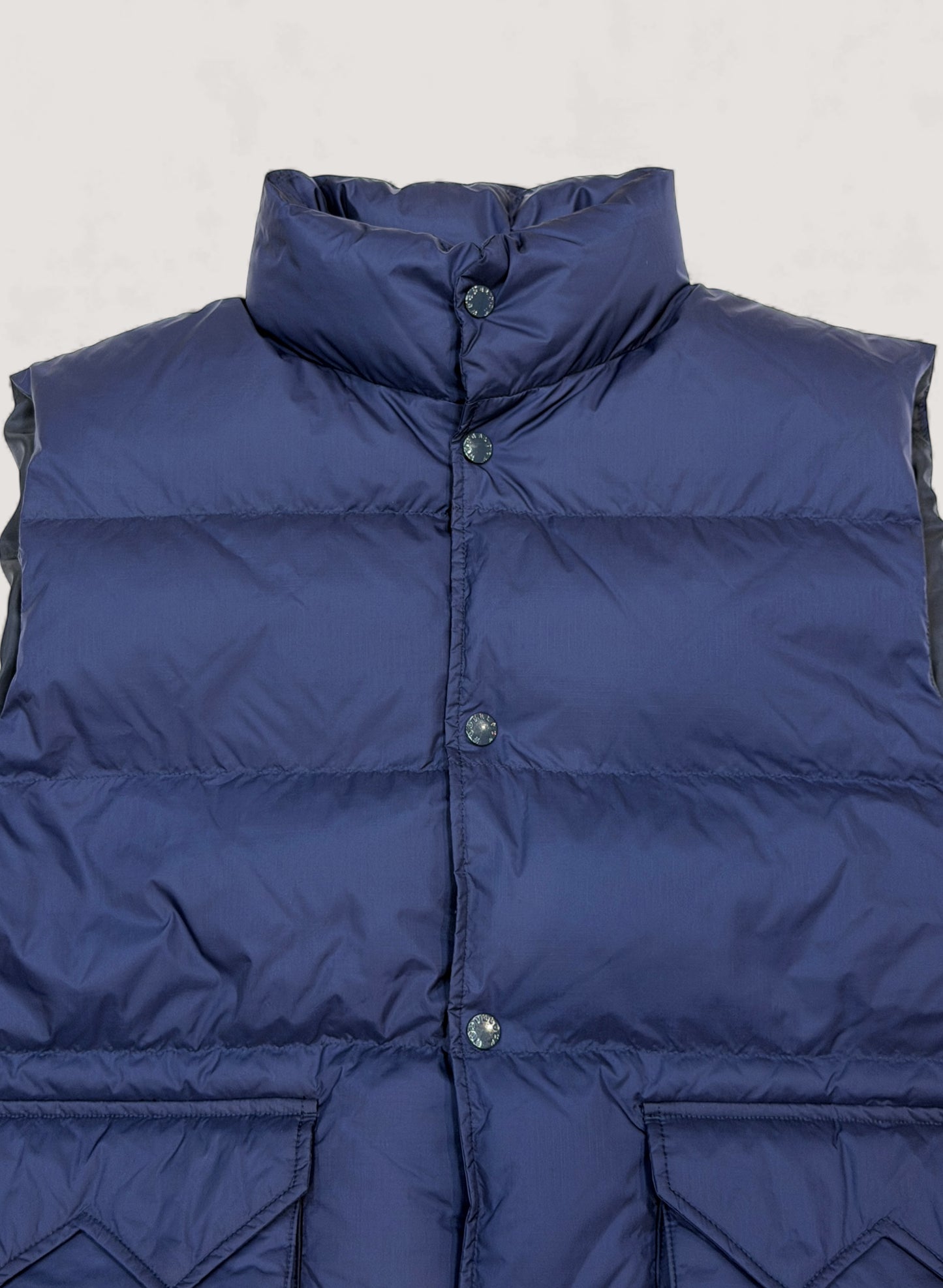 WOODBLOCK W FLAP DOWN VEST NAVY (WB-25AW-013)