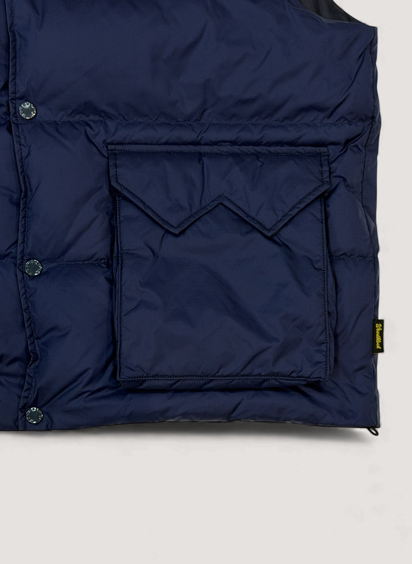 WOODBLOCK W FLAP DOWN VEST NAVY (WB-25AW-013)