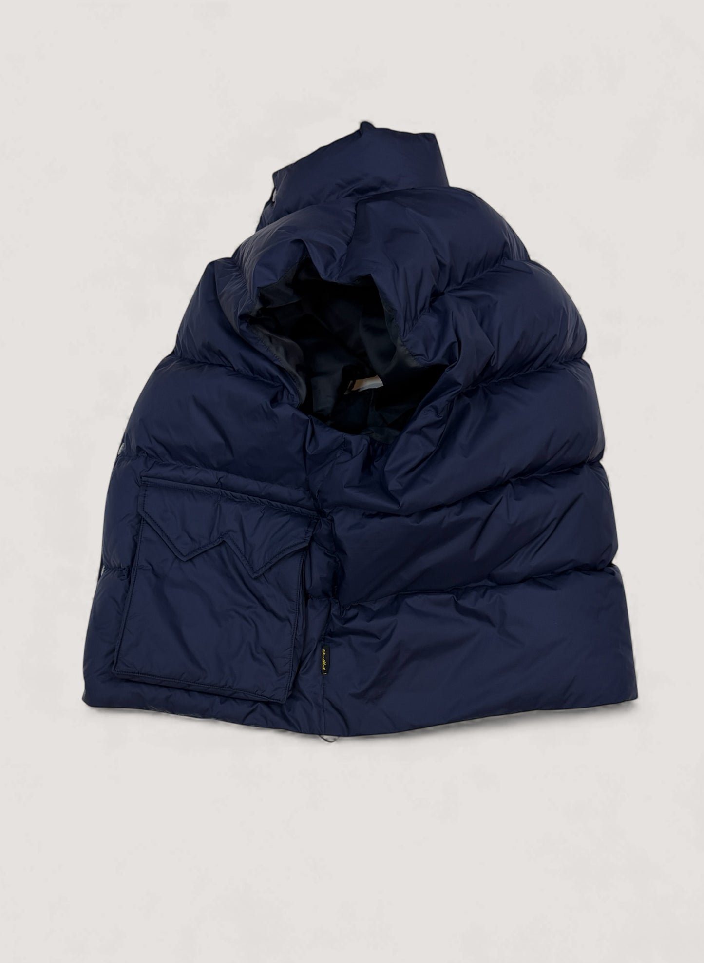 WOODBLOCK W FLAP DOWN VEST NAVY (WB-25AW-013)