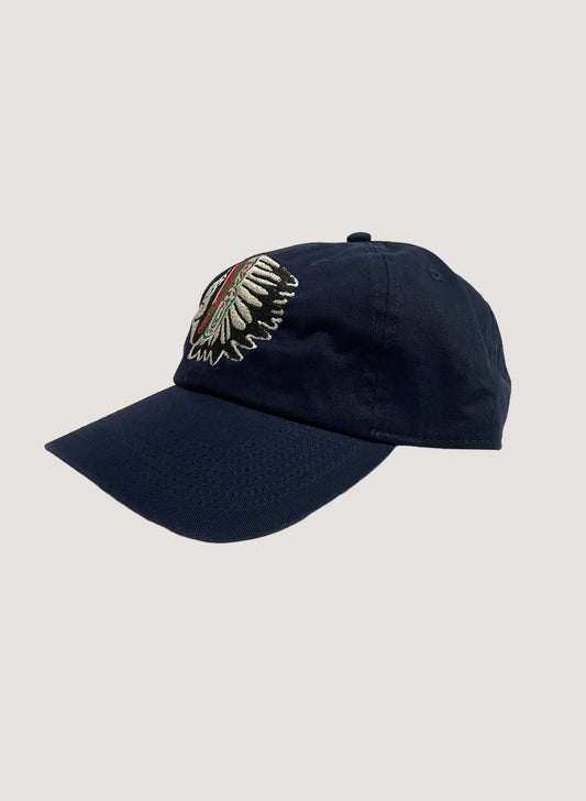 WOODBLOCK EMBROIDERY CHIEF HEAD CAP NAVY(WB-24SPT-01)