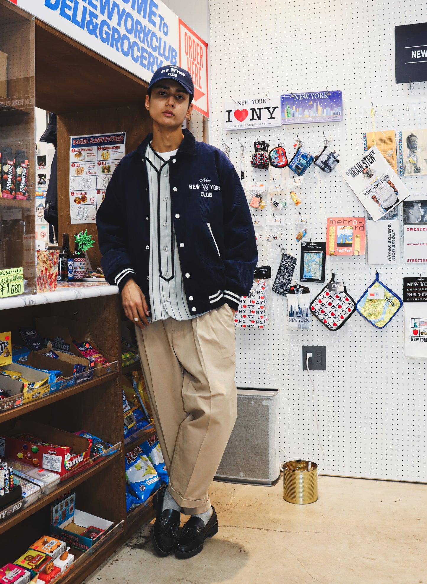 WOODBLOCK × NEW NEW YORK CLUB CORDUROY AWARD JACKET NAVY(WB-24AW-014)