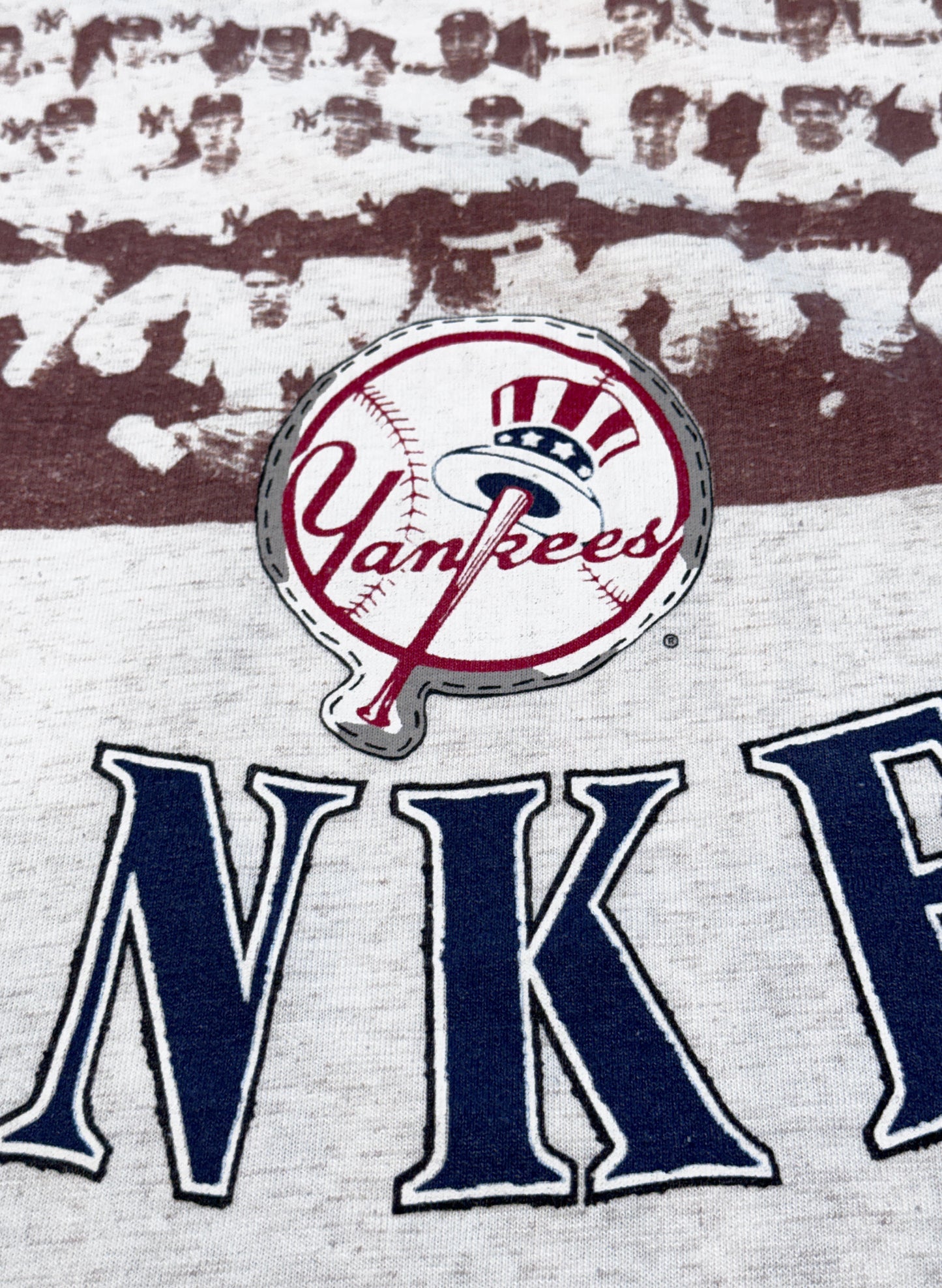 (SUP-753) MLB 1956 NEW YORK YANKEES 3/4 SLEEVE TEE - MADE IN U.S.A.