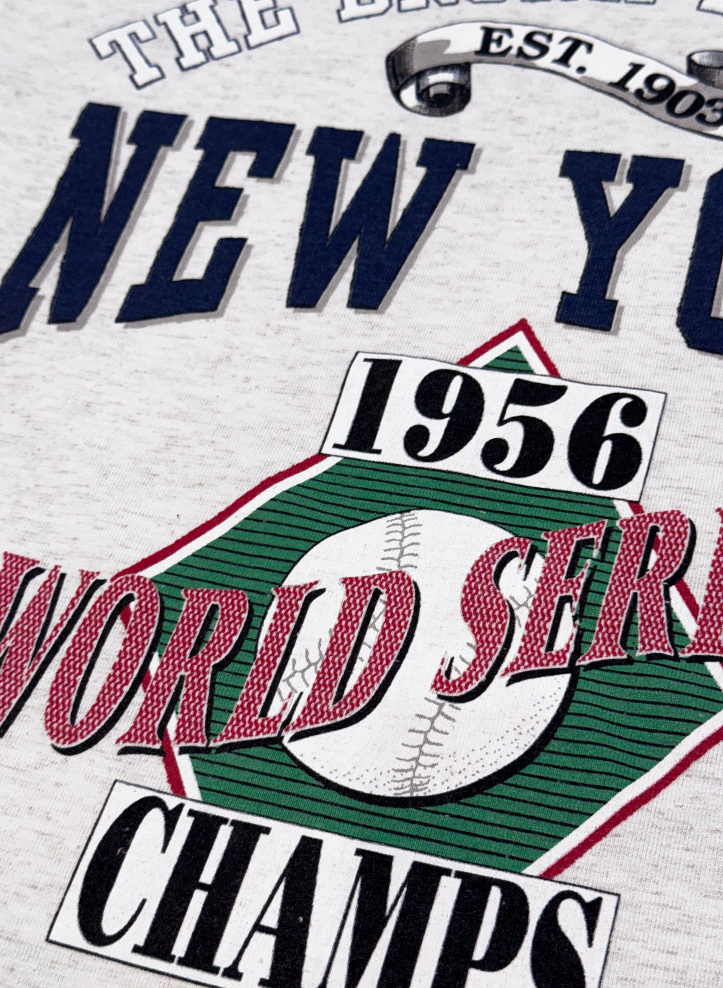 (SUP-753) MLB 1956 NEW YORK YANKEES 3/4 SLEEVE TEE - MADE IN U.S.A.