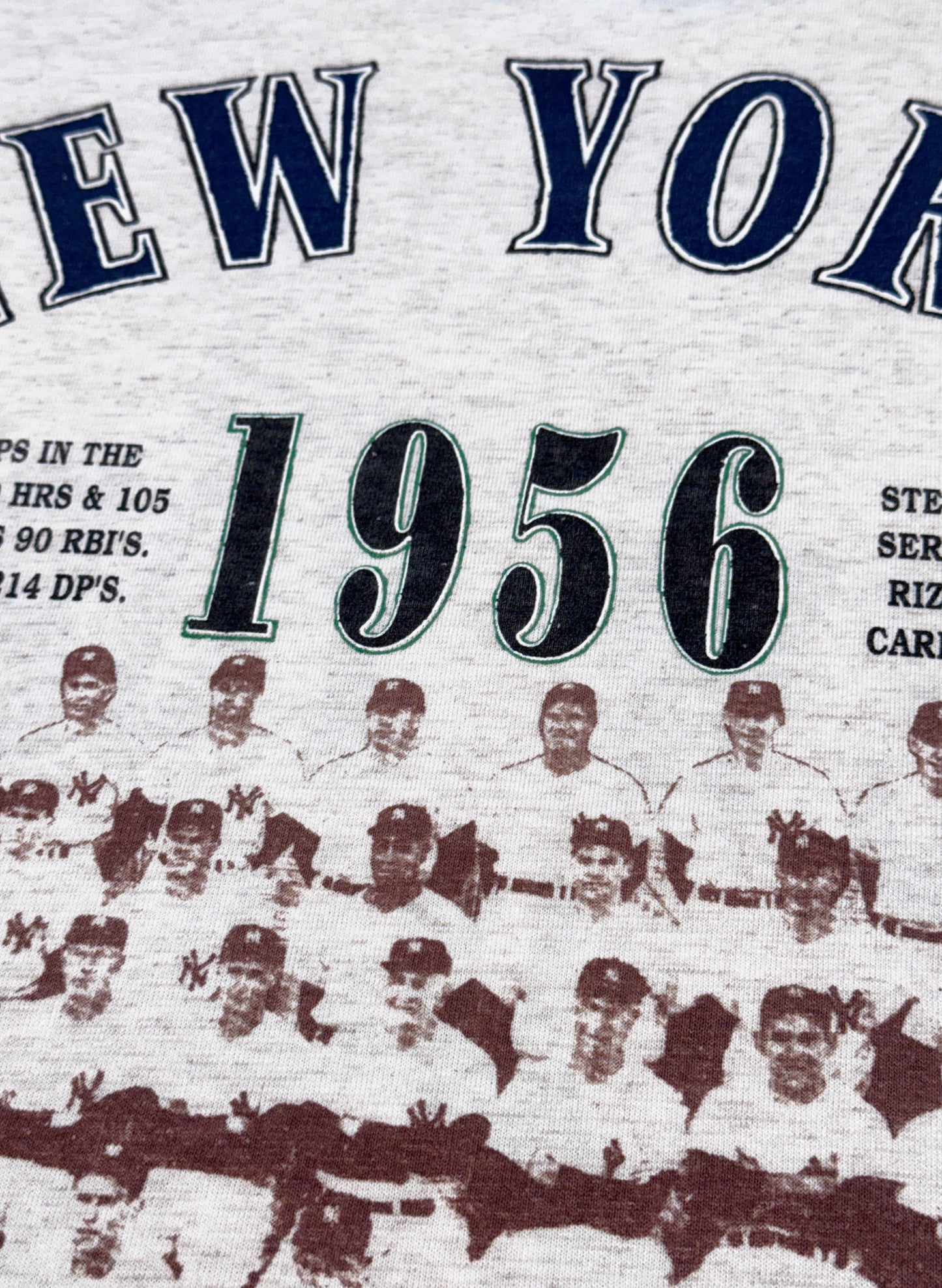 (SUP-753) MLB 1956 NEW YORK YANKEES 3/4 SLEEVE TEE - MADE IN U.S.A.