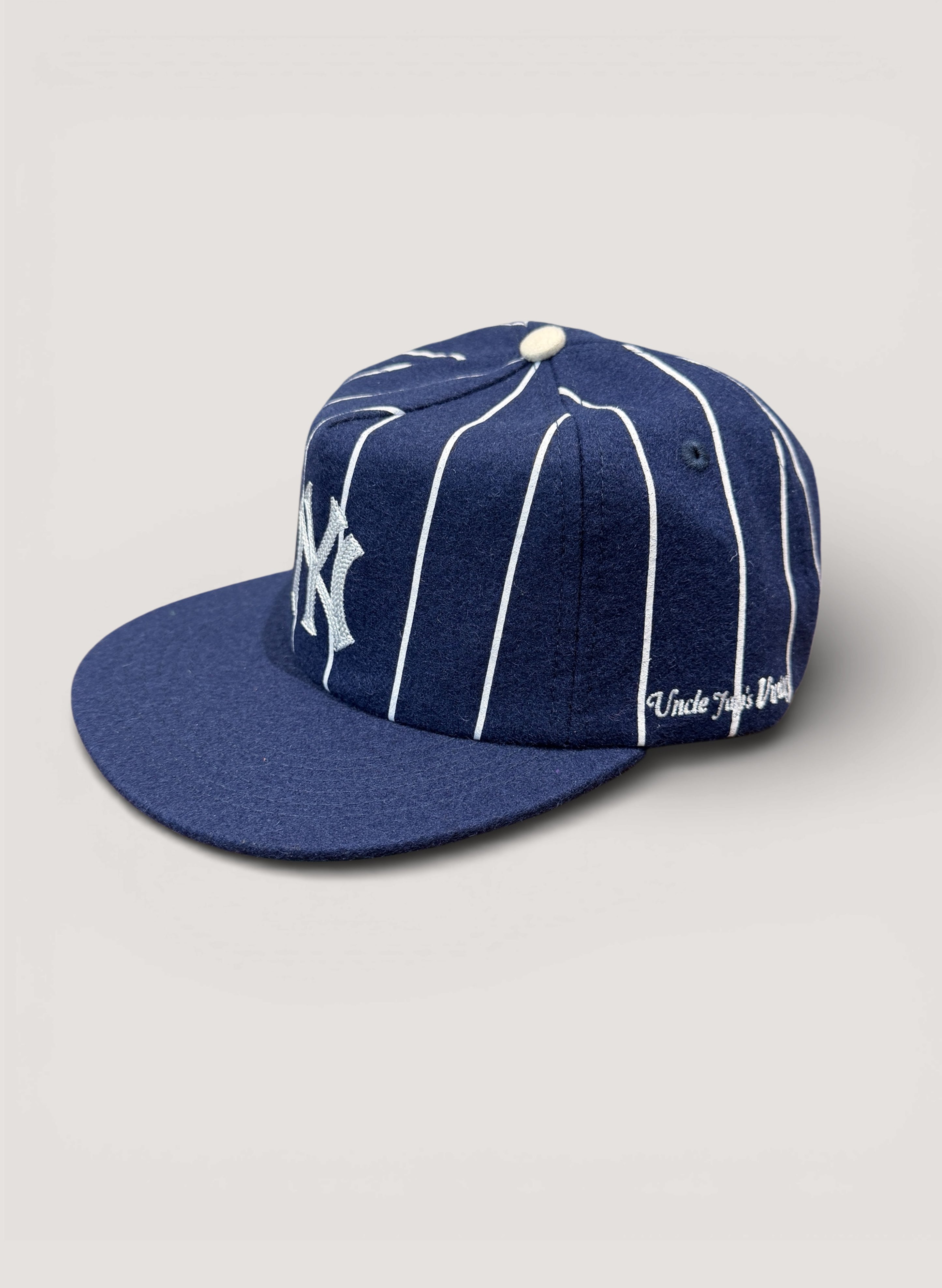 Uncle Jay's Vintage PINSTRIPE YANKEES Chainstitch CAP NAVY/WHITE