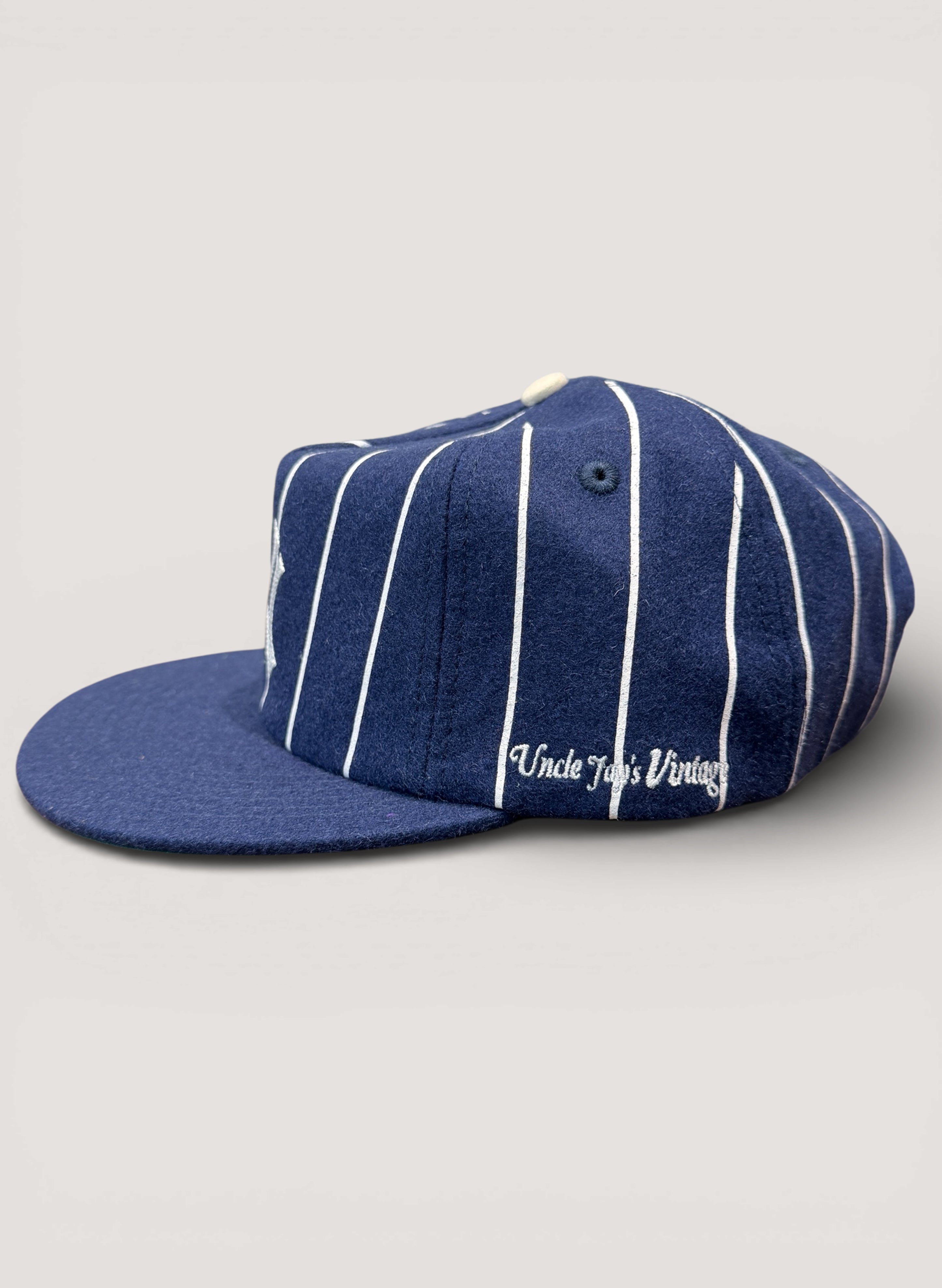 Uncle Jay's Vintage PINSTRIPE YANKEES Chainstitch CAP NAVY/WHITE