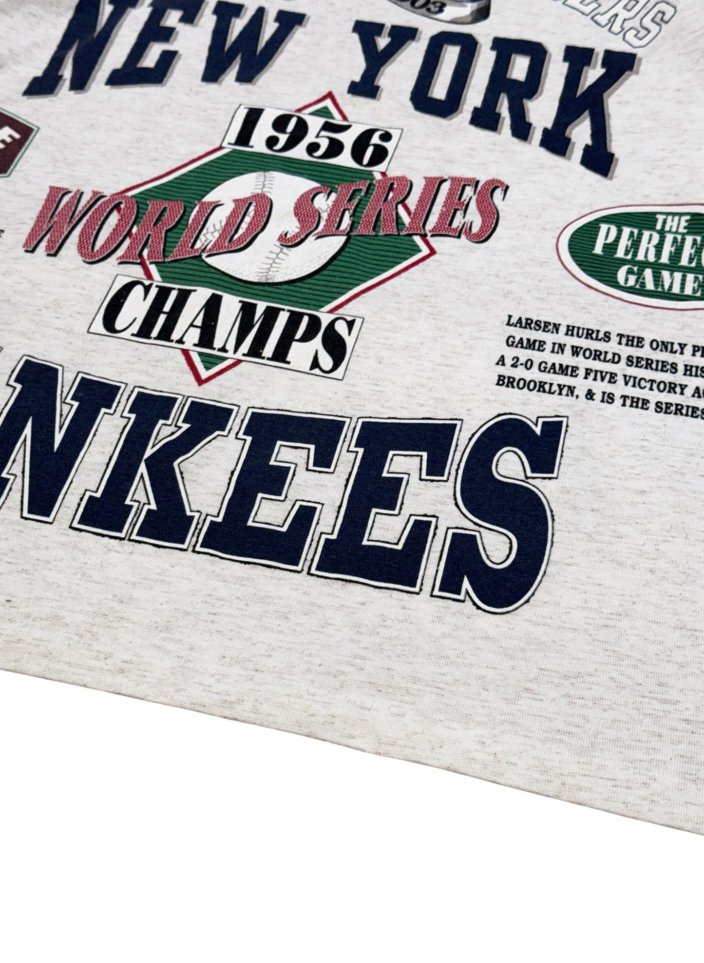 (SUP-753) MLB 1956 NEW YORK YANKEES 3/4 SLEEVE TEE - MADE IN U.S.A.