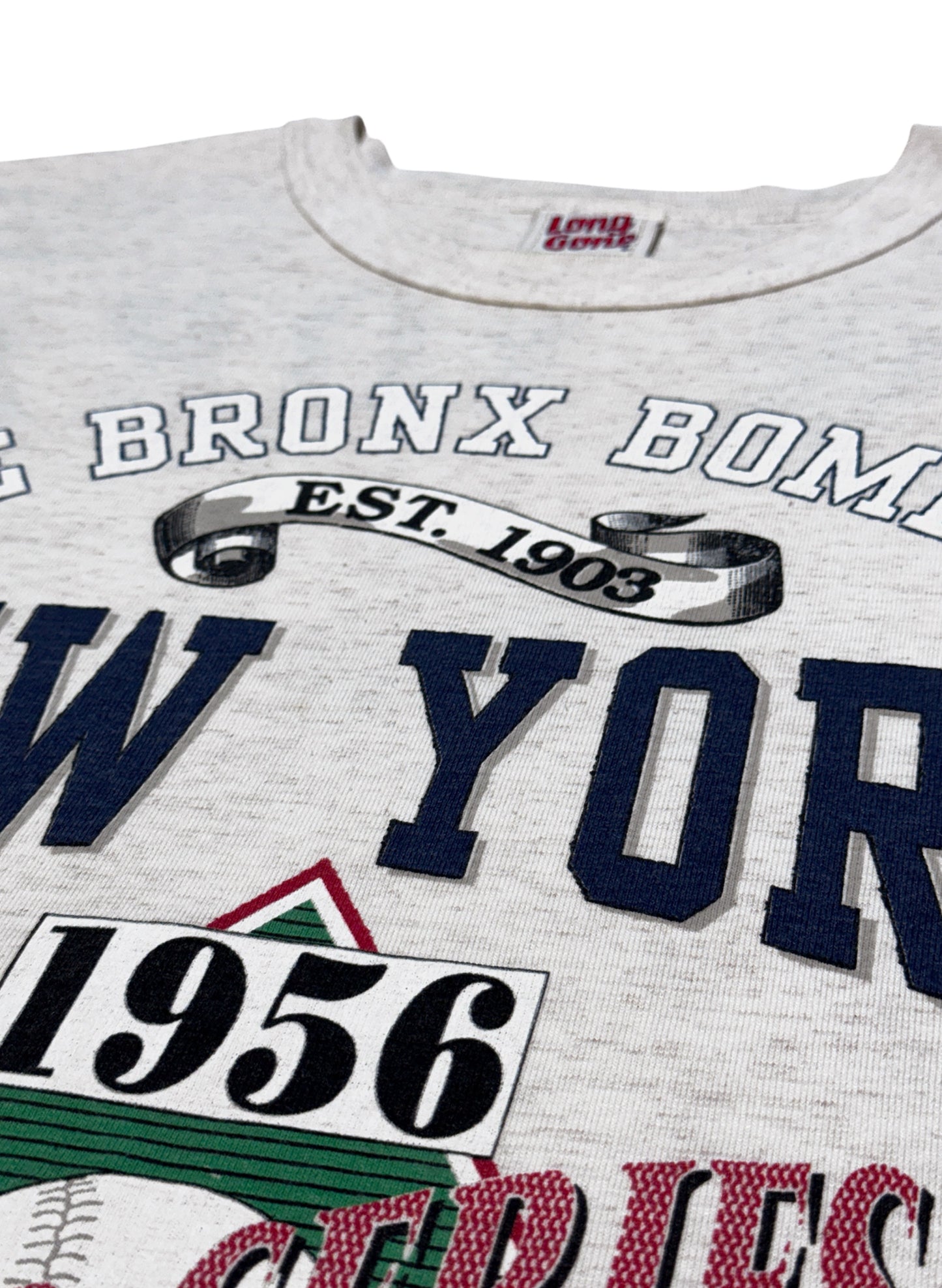 (SUP-753) MLB 1956 NEW YORK YANKEES 3/4 SLEEVE TEE - MADE IN U.S.A.