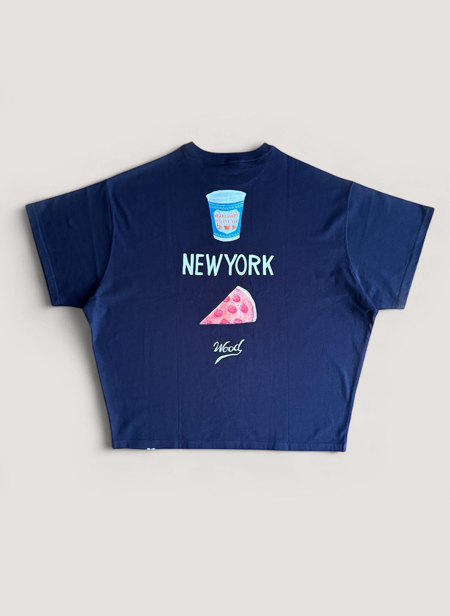 WOODBLOCK x TSUYOSHI YAMANAKA NEW YORK T-SHIRT A NAVY (WB-25SS-022)