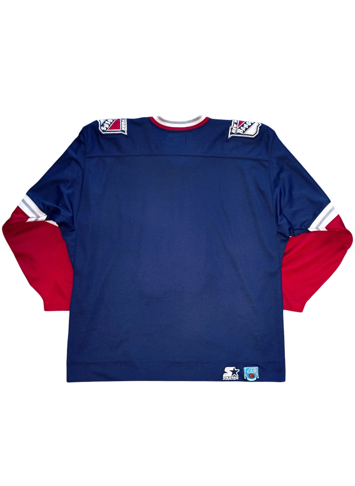 (SUP-794) STARTER NHL NEW YORK RANGERS MESH HOCKEY SHIRT "Lady Liberty" - L