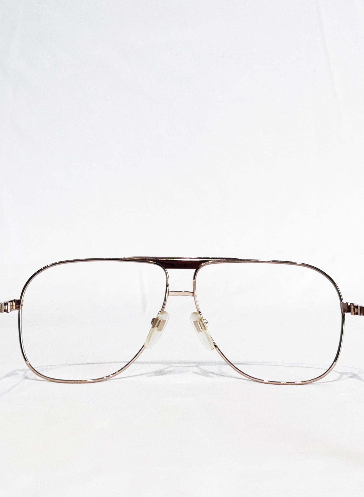 (SUP-765) 90s VINTAGE GOLD FRAME GLASSES - Nikon TITEX（レンズなし）