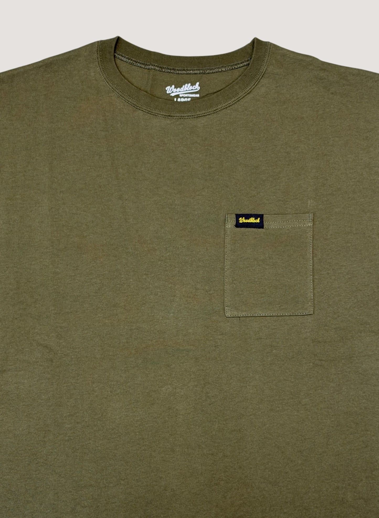 WOODBLOCK x TSUYOSHI YAMANAKA POCKET T-SHIRT OLIVE (WB-26SS-024)