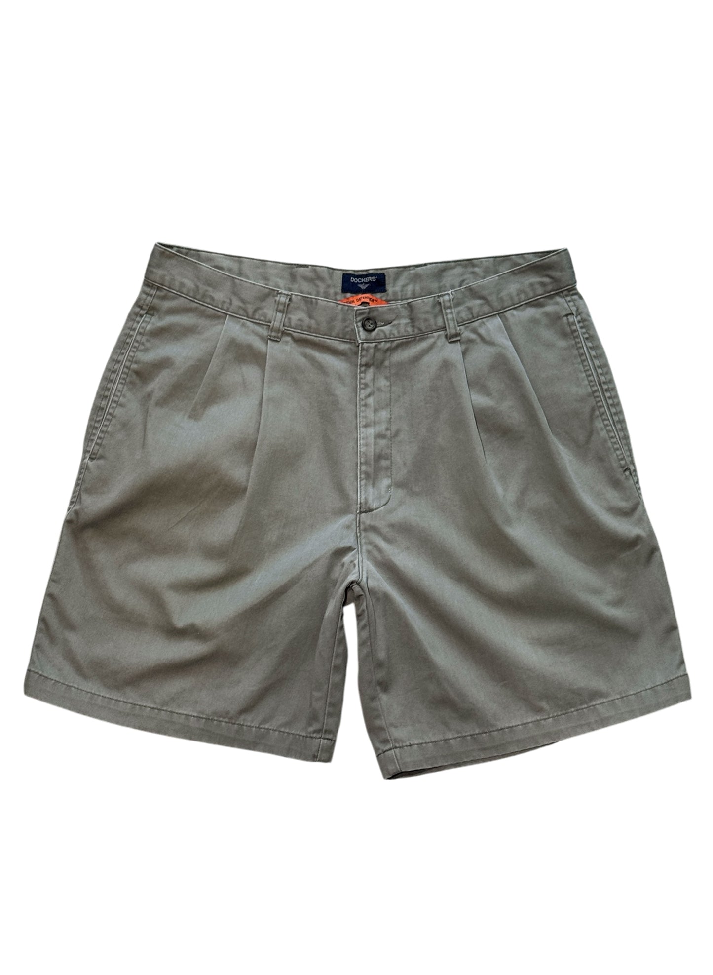 (SUP-727) DOCKERS 2TUCK CHINO SHORTS - OLIVE