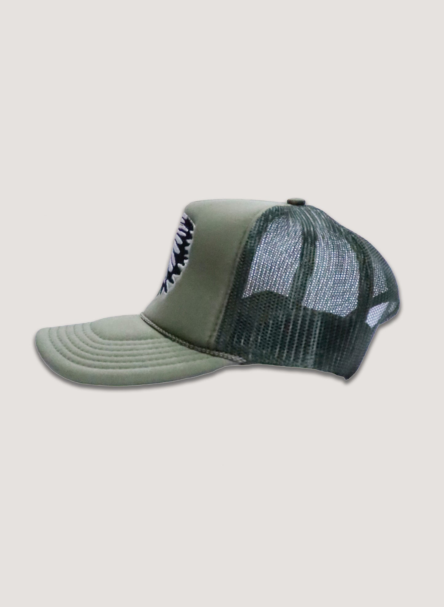 WOODBLOCK CHIEF HEAD MESH CAP OLIVE (23SS-023)