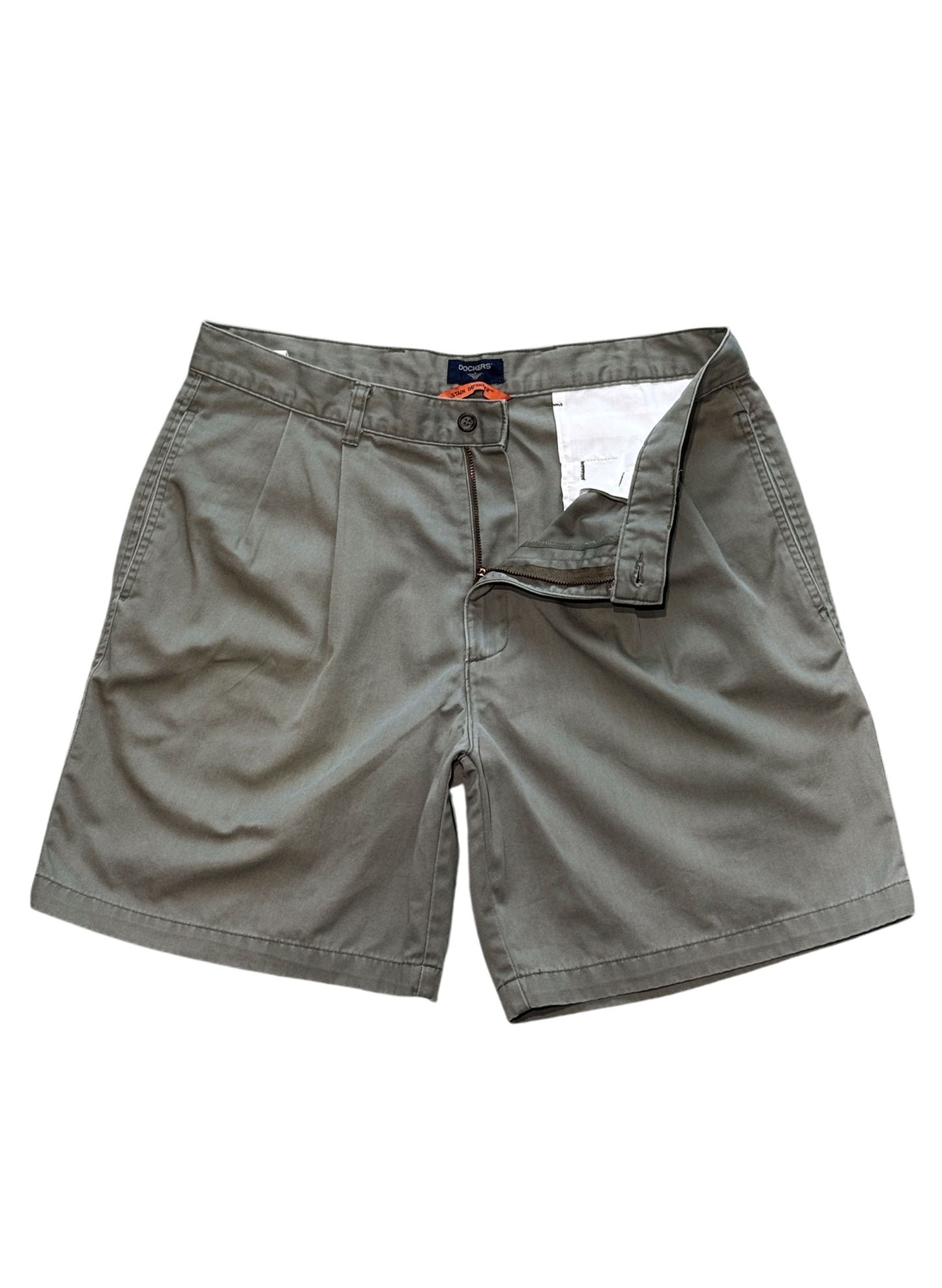 (SUP-727) DOCKERS 2TUCK CHINO SHORTS - OLIVE