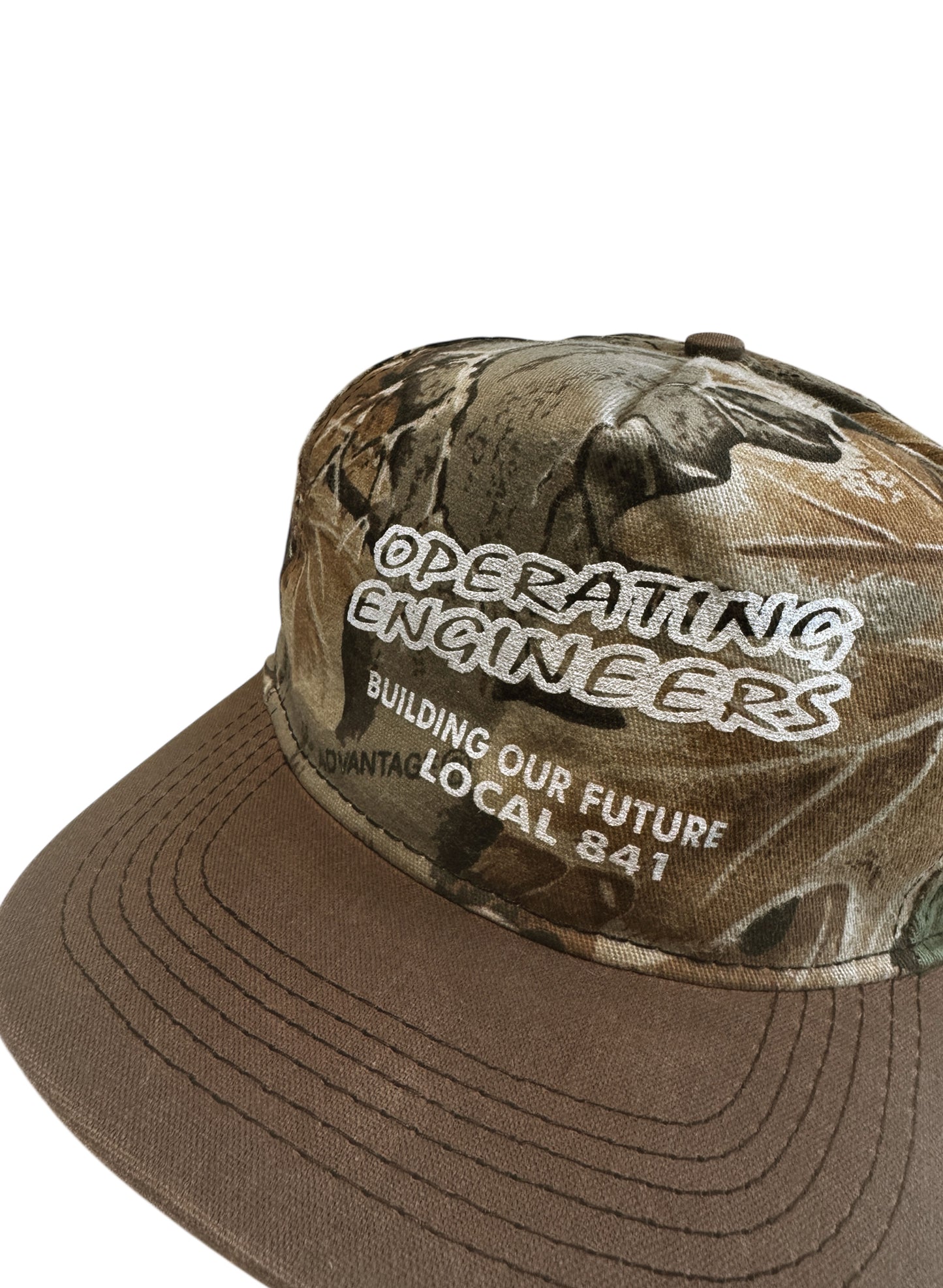 (SUP-597) OPERATING ENGINEERS REAL TREE CAP - MADE IN U.S.A.