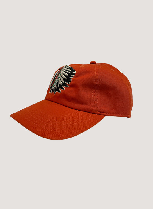 WOODBLOCK EMBROIDERY CHIEF HEAD CAP ORANGE(WB-24SPT-01)