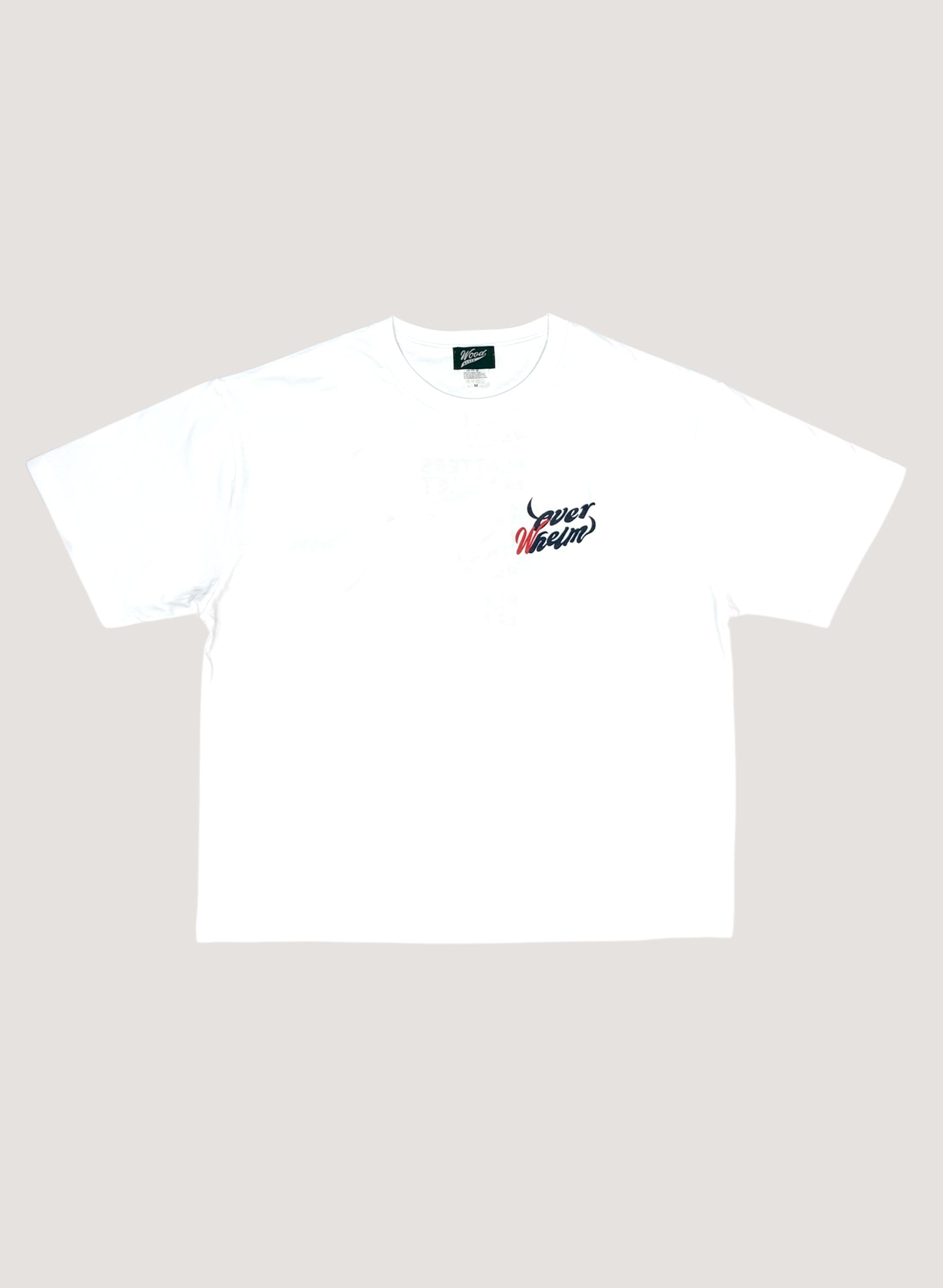 WOODBLOCK x OVERWHELM SOUVENIR T-SHIRT WHITE (WB-26SS-009)