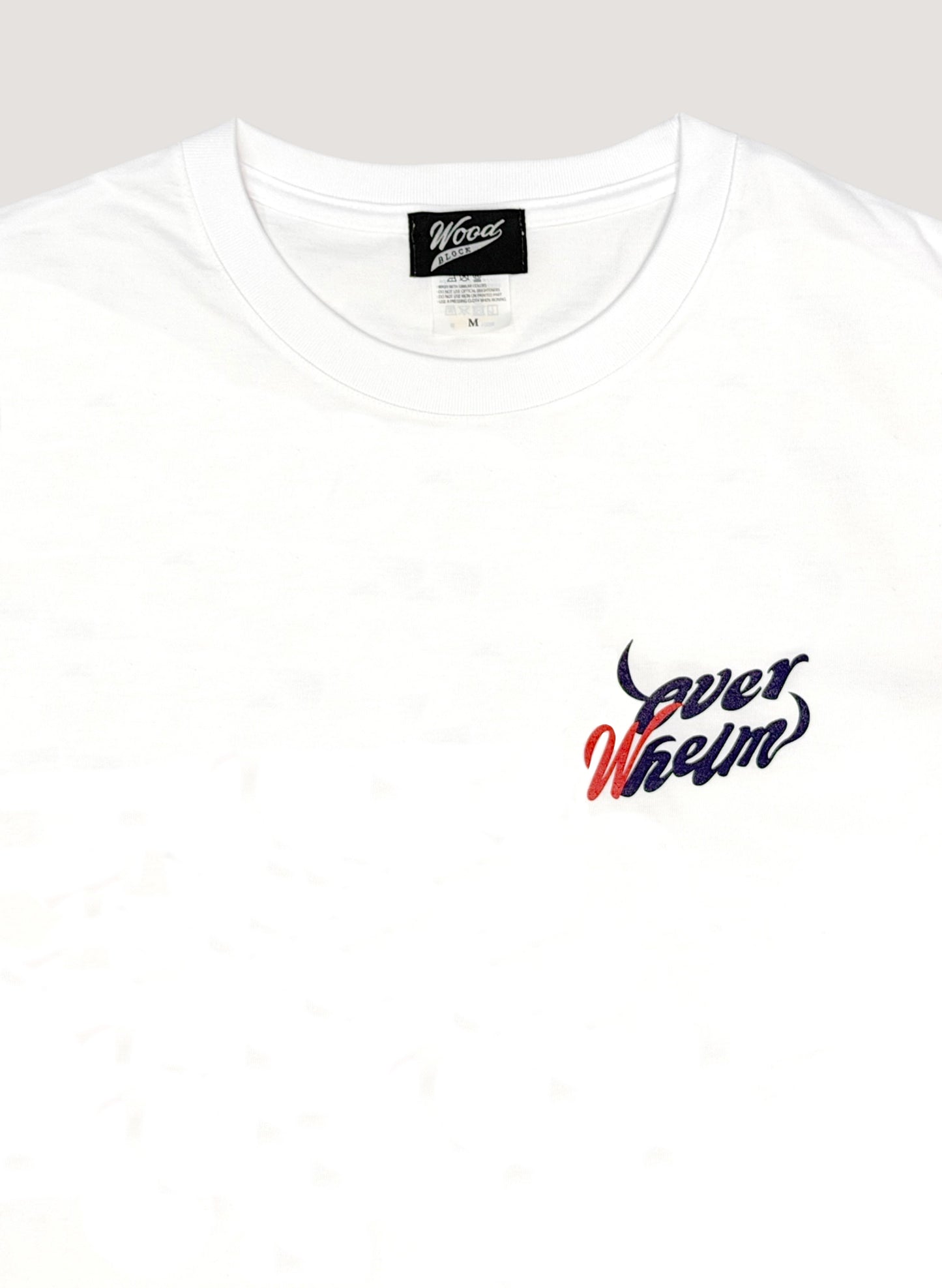 WOODBLOCK x OVERWHELM SOUVENIR T-SHIRT WHITE (WB-26SS-009)