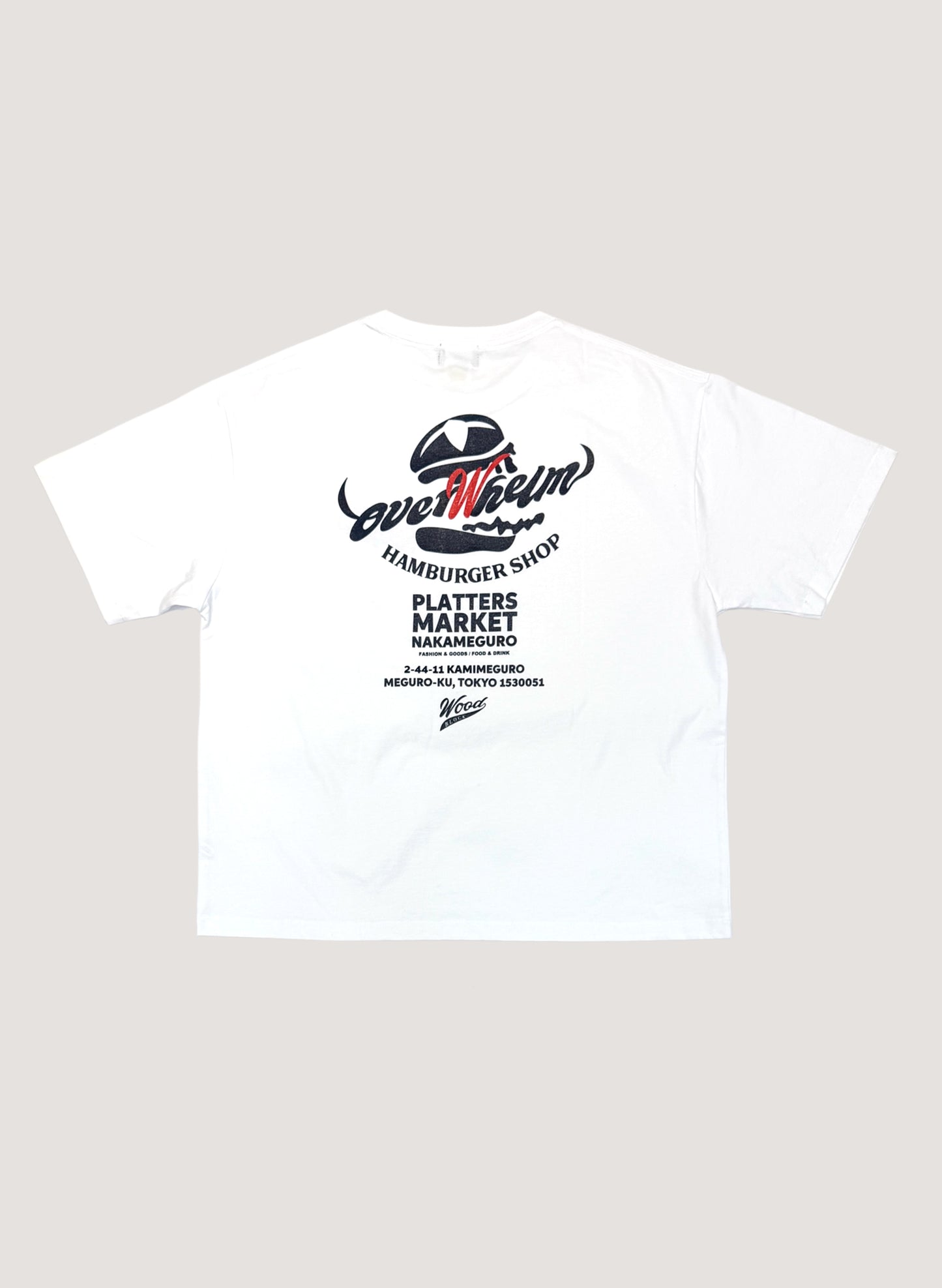 WOODBLOCK x OVERWHELM SOUVENIR T-SHIRT WHITE (WB-26SS-009)