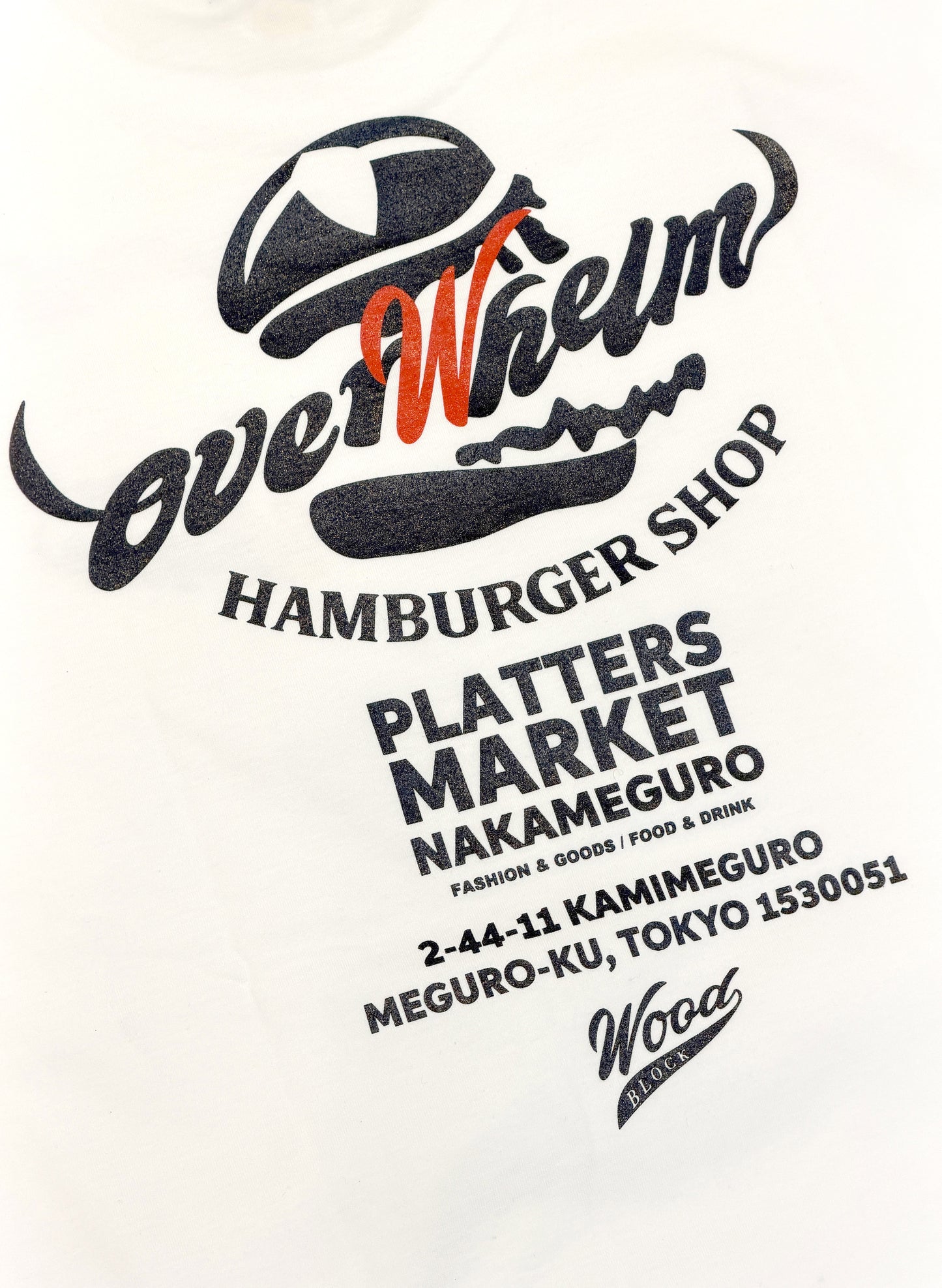 WOODBLOCK x OVERWHELM SOUVENIR T-SHIRT WHITE (WB-26SS-009)