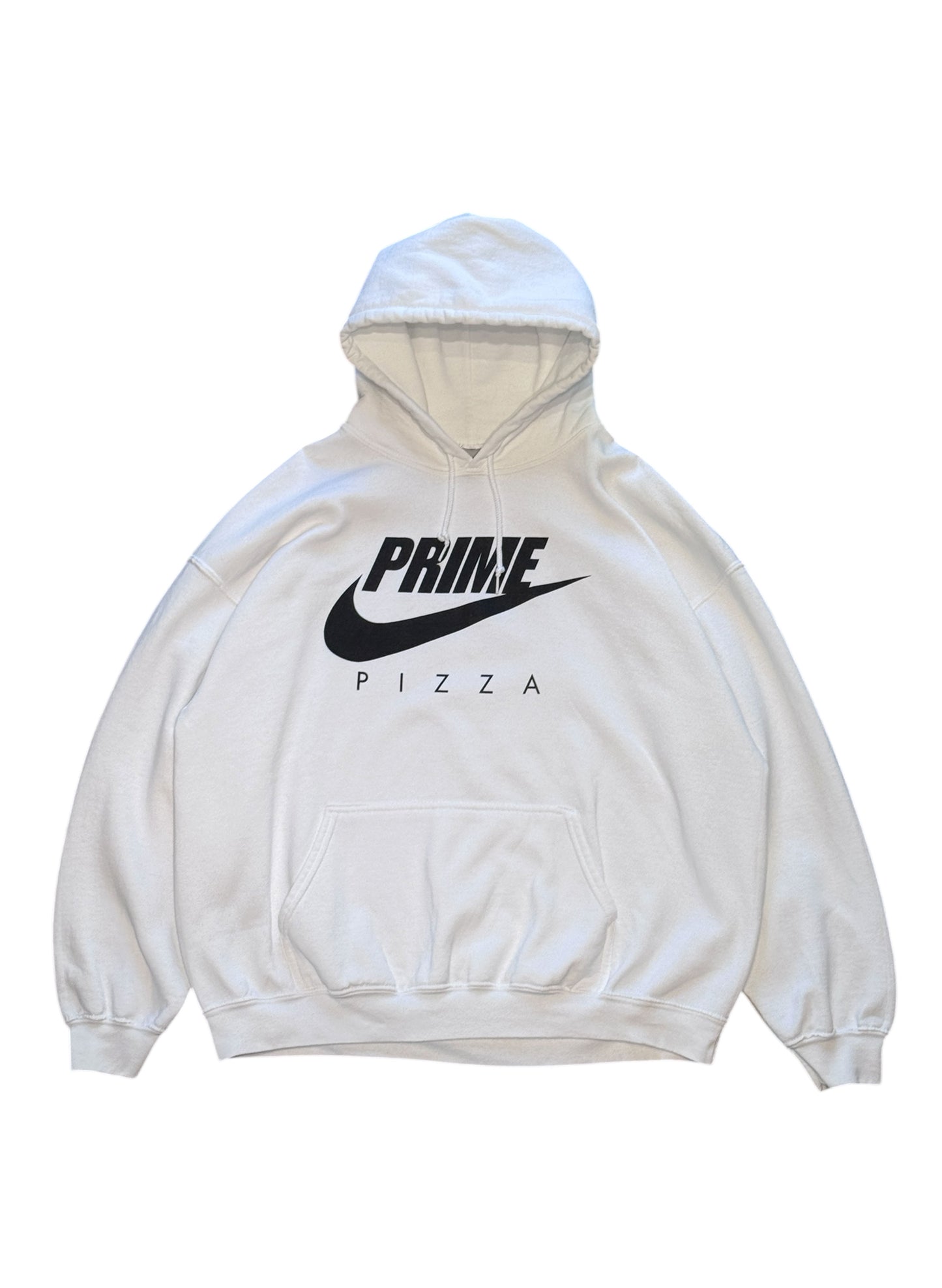 (SUP-608) PRIME PIZZA LOGO HOODIE - WHITE