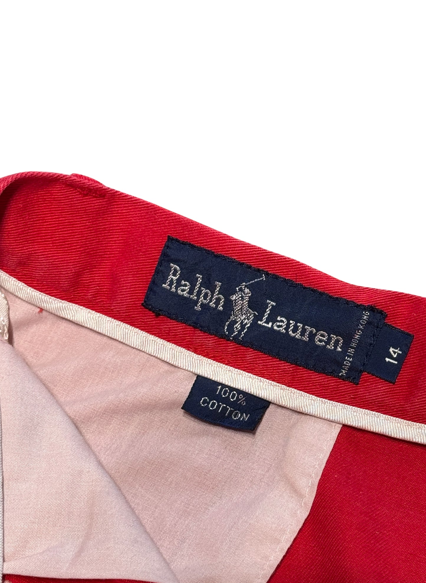 (SUP-400) Polo Ralph Lauren Youth 2TUCK CHINO SHORTS - RED  (w32相当)