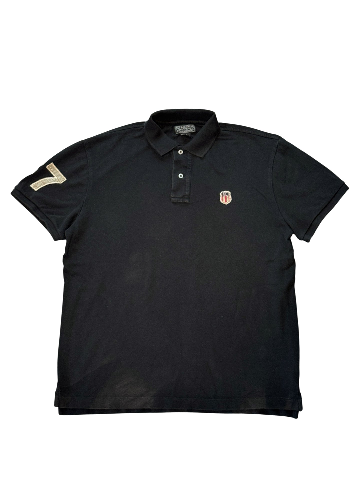 (SUP-670) POLO JEANS COMPANY PATCH POLO SHIRT "BLACK FADE"