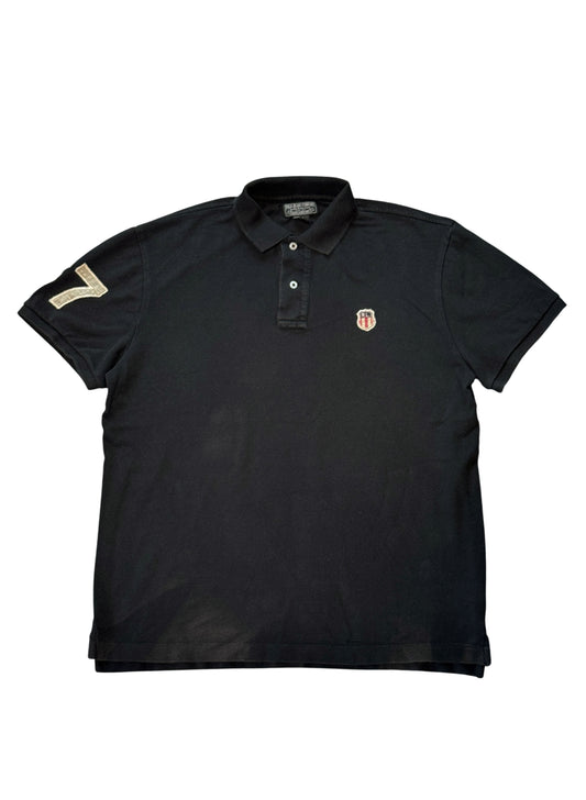 (SUP-670) POLO JEANS COMPANY PATCH POLO SHIRT "BLACK FADE"