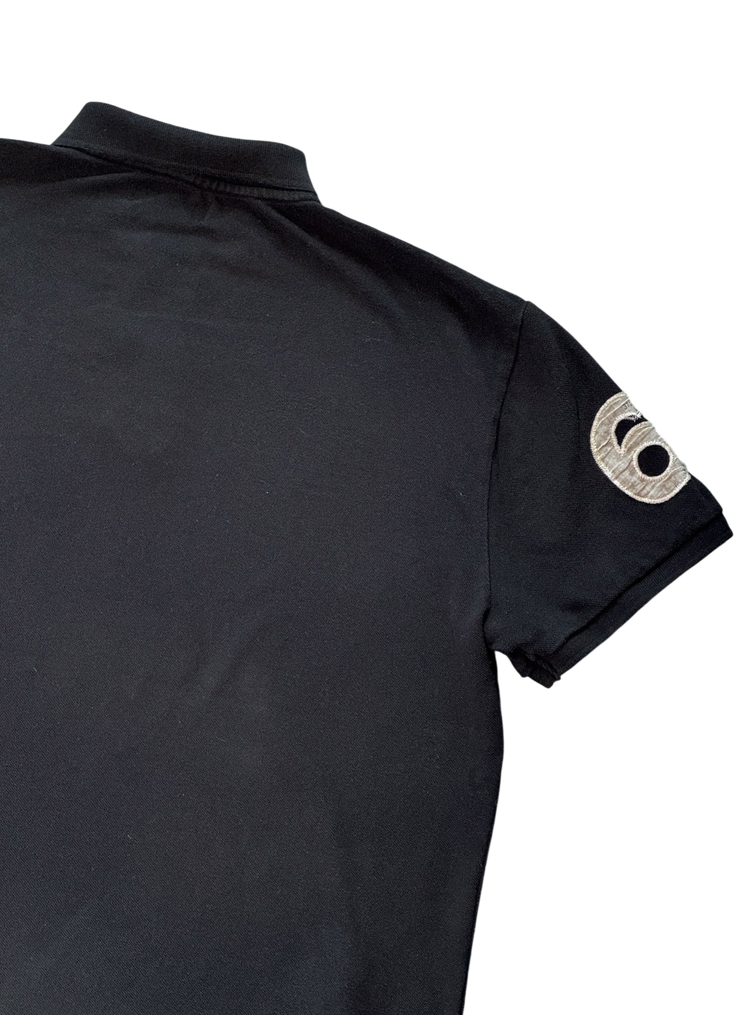 (SUP-670) POLO JEANS COMPANY PATCH POLO SHIRT "BLACK FADE"