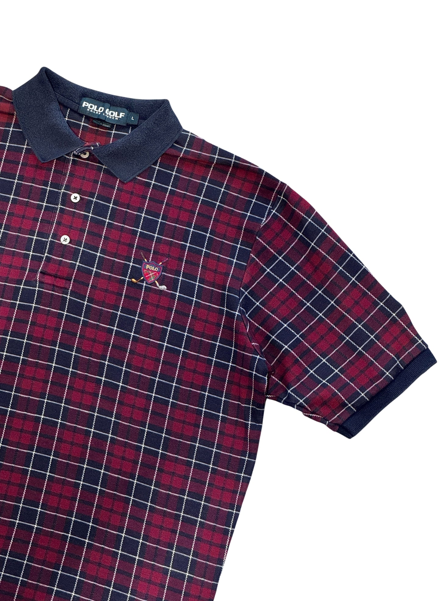 (SUP-686) POLO GOLF CHECK POLO SHIRT