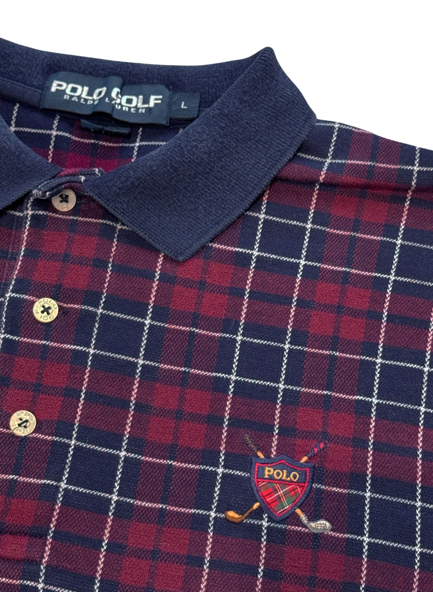 (SUP-686) POLO GOLF CHECK POLO SHIRT