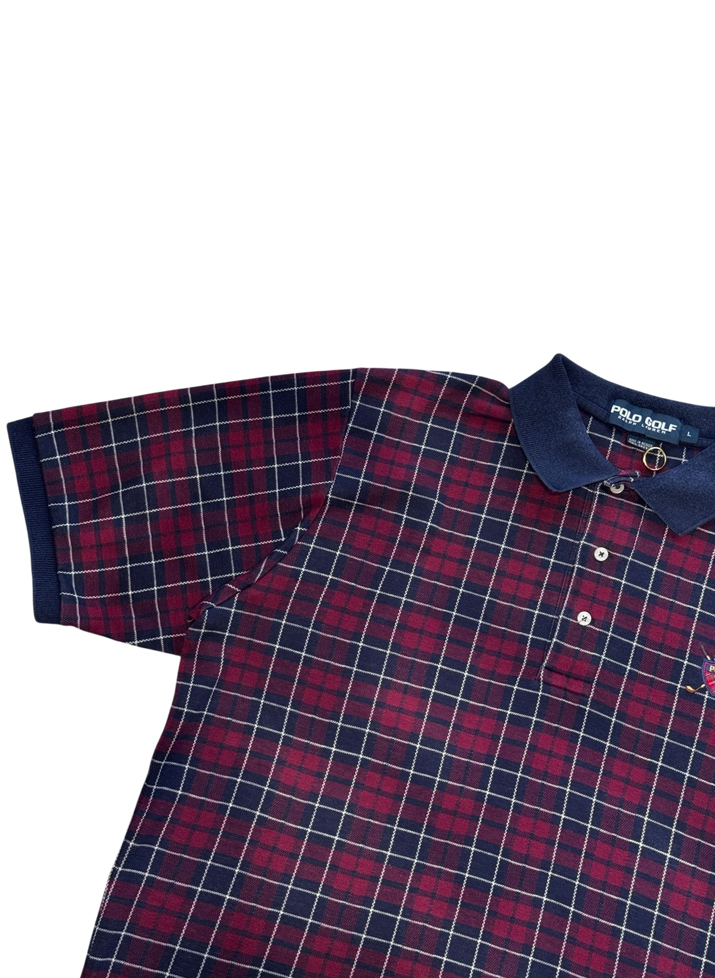 (SUP-686) POLO GOLF CHECK POLO SHIRT