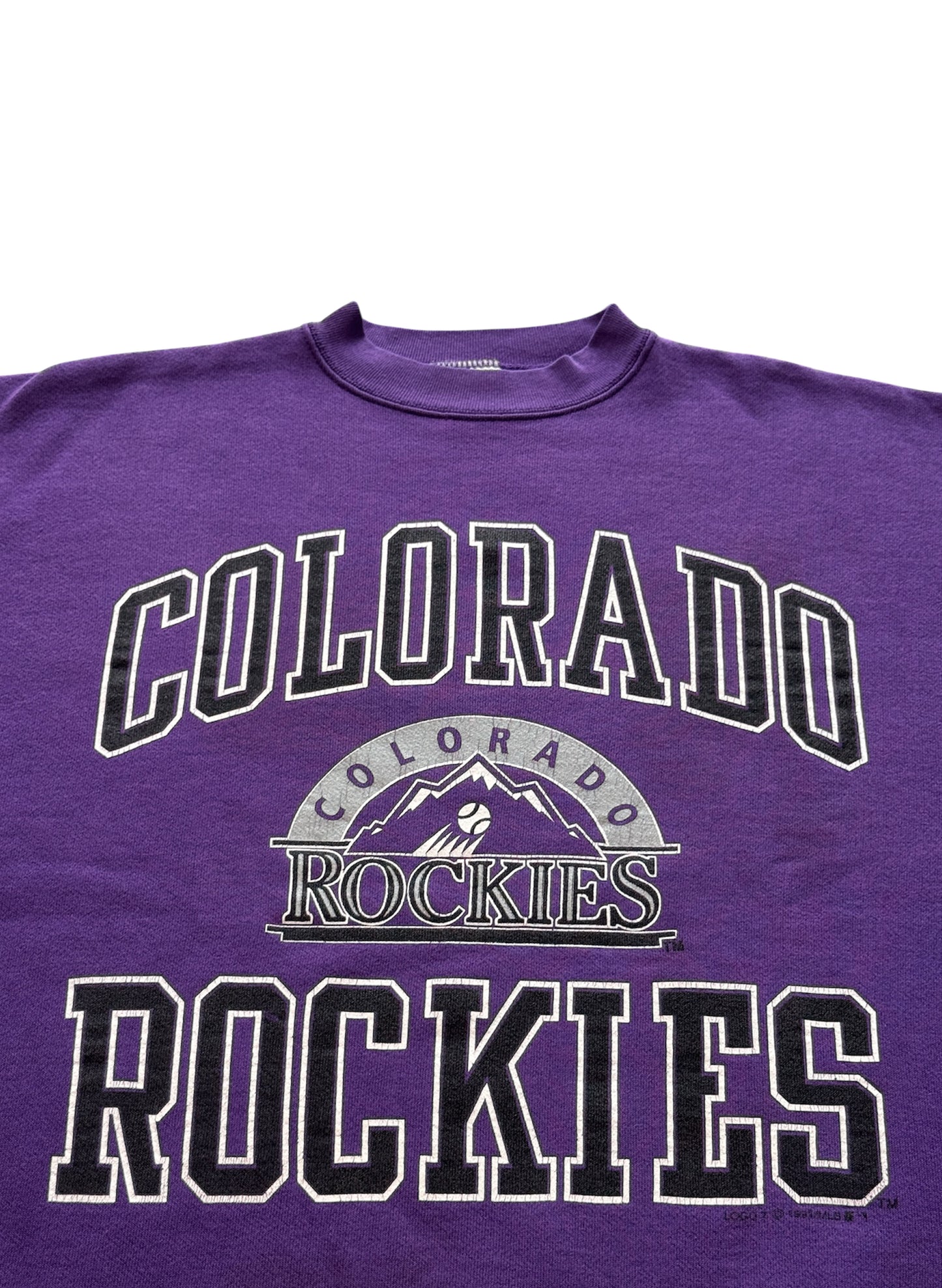 (SUP-429) MLB 1991 COLORADO ROCKIES SWEAT - PURPLE