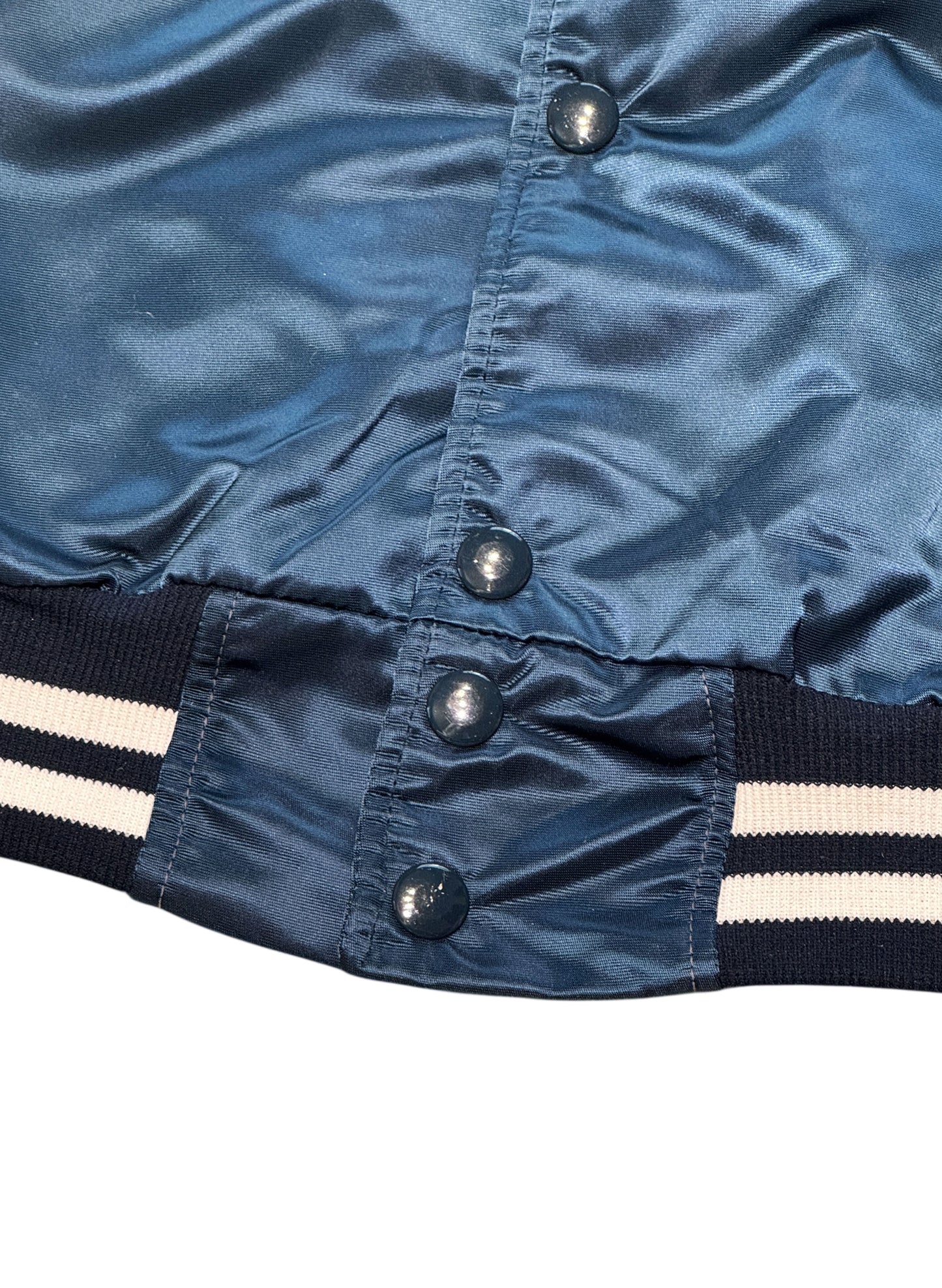 (SUP-555) PYRAMID NEW YORK YANKEES RAGLAN QUILTING NYLON STADIUM JACKET - M - MADE IN U.S.A.