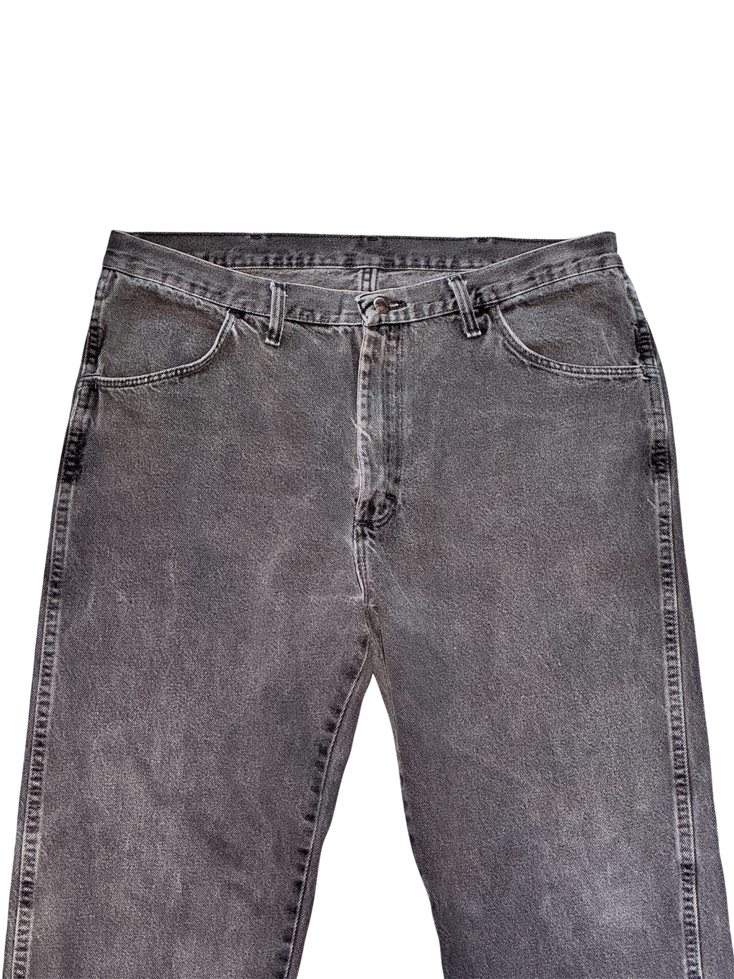 (SUP-447) RUSTLER BLACK FADE DENIM - W38 x L29 - MADE IN MEXICO