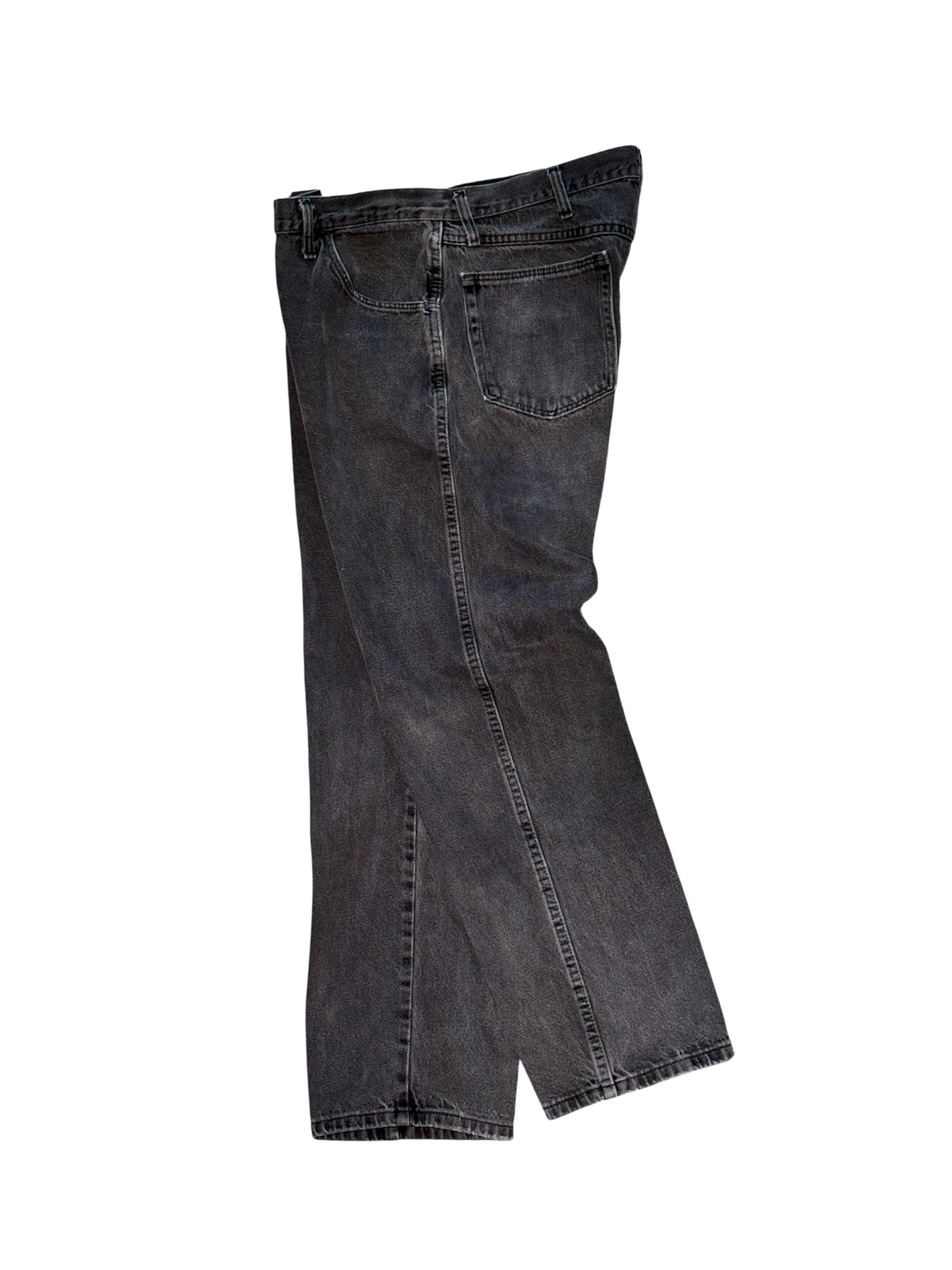 (SUP-447) RUSTLER BLACK FADE DENIM - W38 x L29 - MADE IN MEXICO
