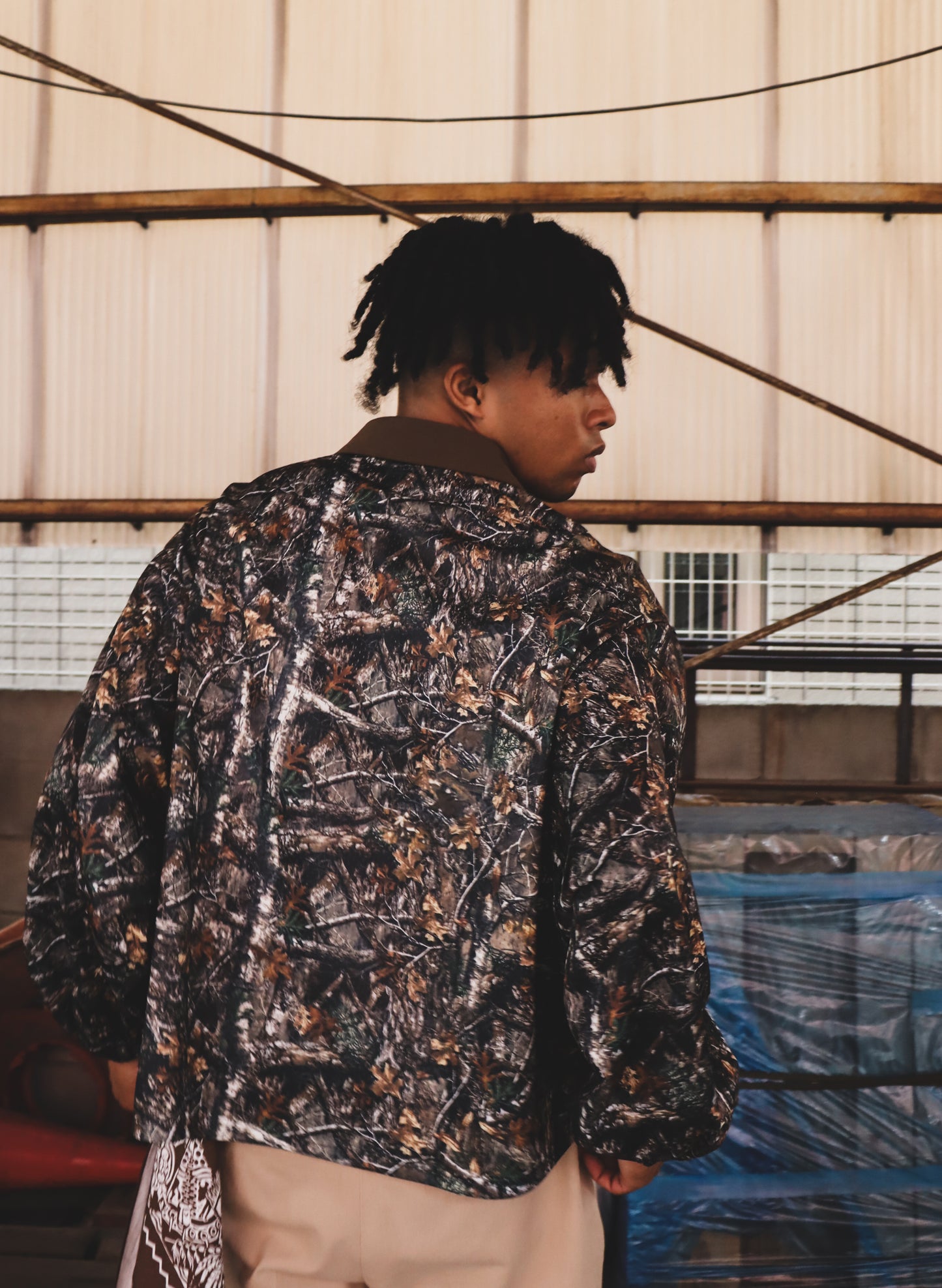 WOODBLOCK LS MESH RUGGER SHIRT REAL TREE CAMO/ORANGE (WB-25AW-003)