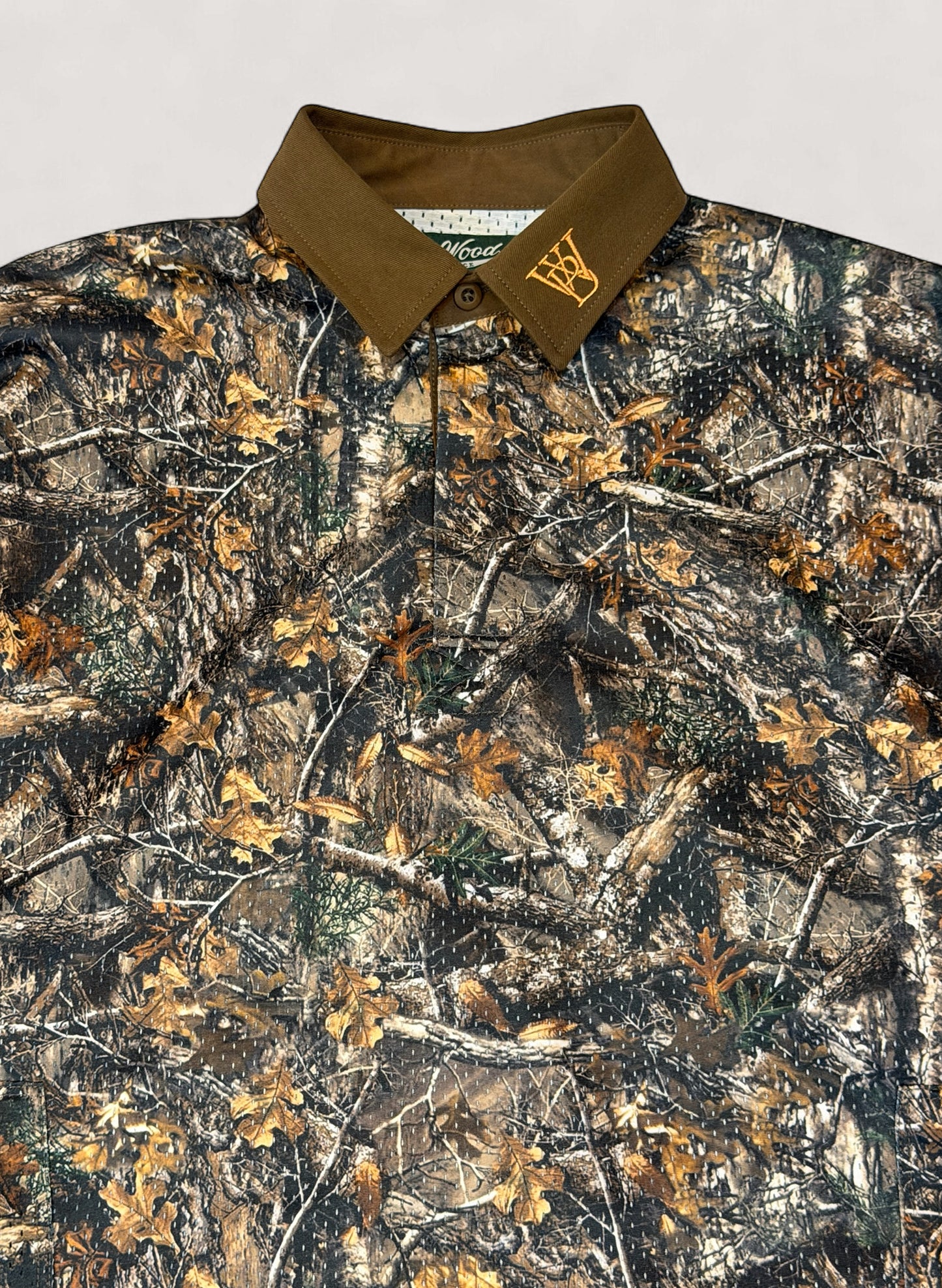 WOODBLOCK LS MESH RUGGER SHIRT REAL TREE CAMO/ORANGE (WB-25AW-003)