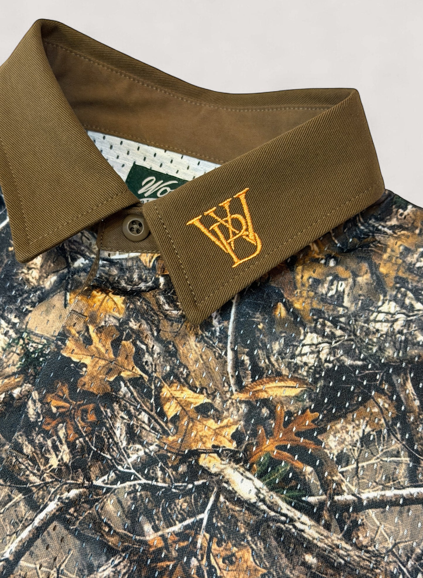 WOODBLOCK LS MESH RUGGER SHIRT REAL TREE CAMO/ORANGE (WB-25AW-003)