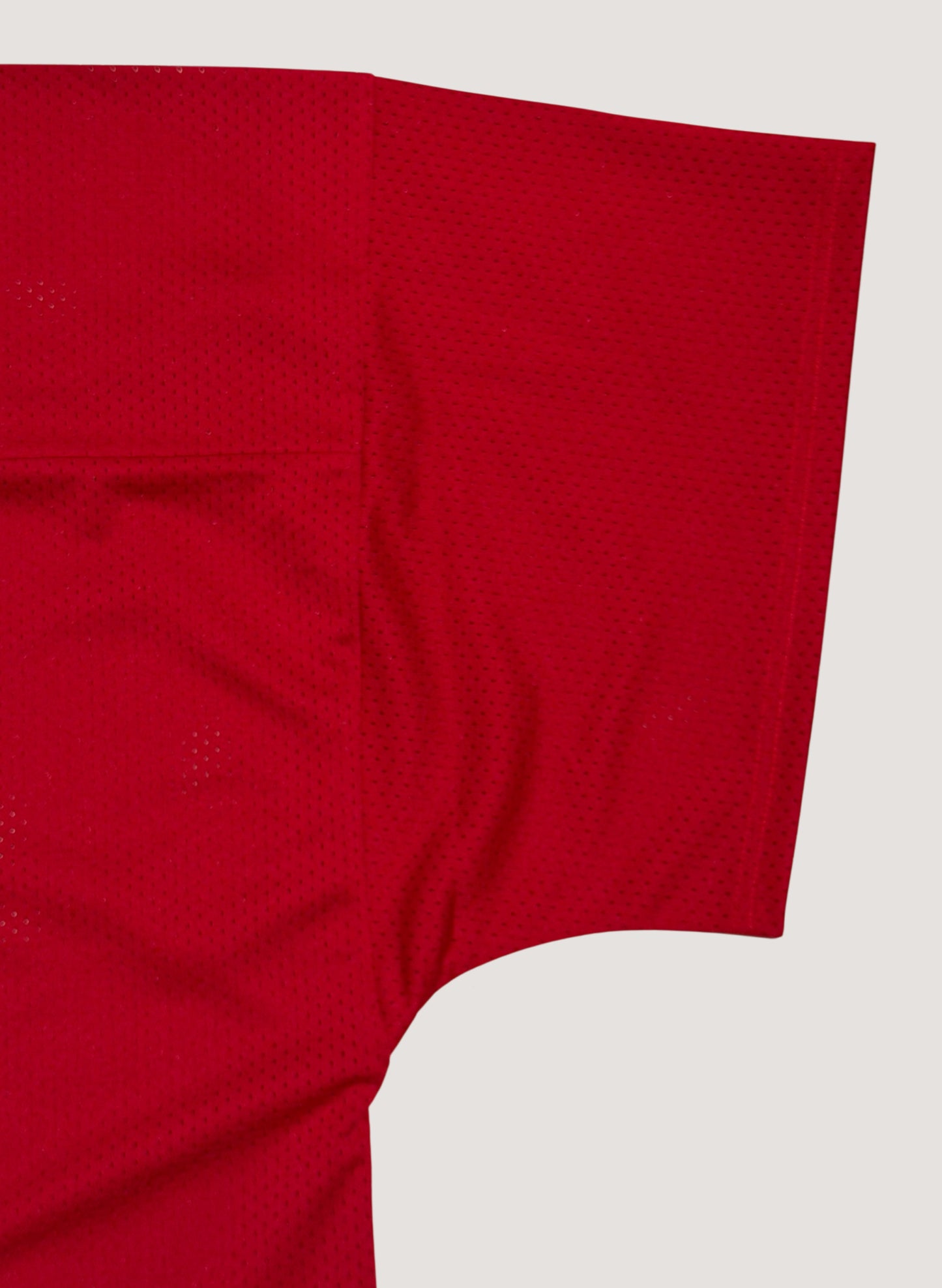 WOODBLOCK 36 S/S CREW NECK MESH FOOTBALL SHIRT RED/WHITE (WB-26SS-020)