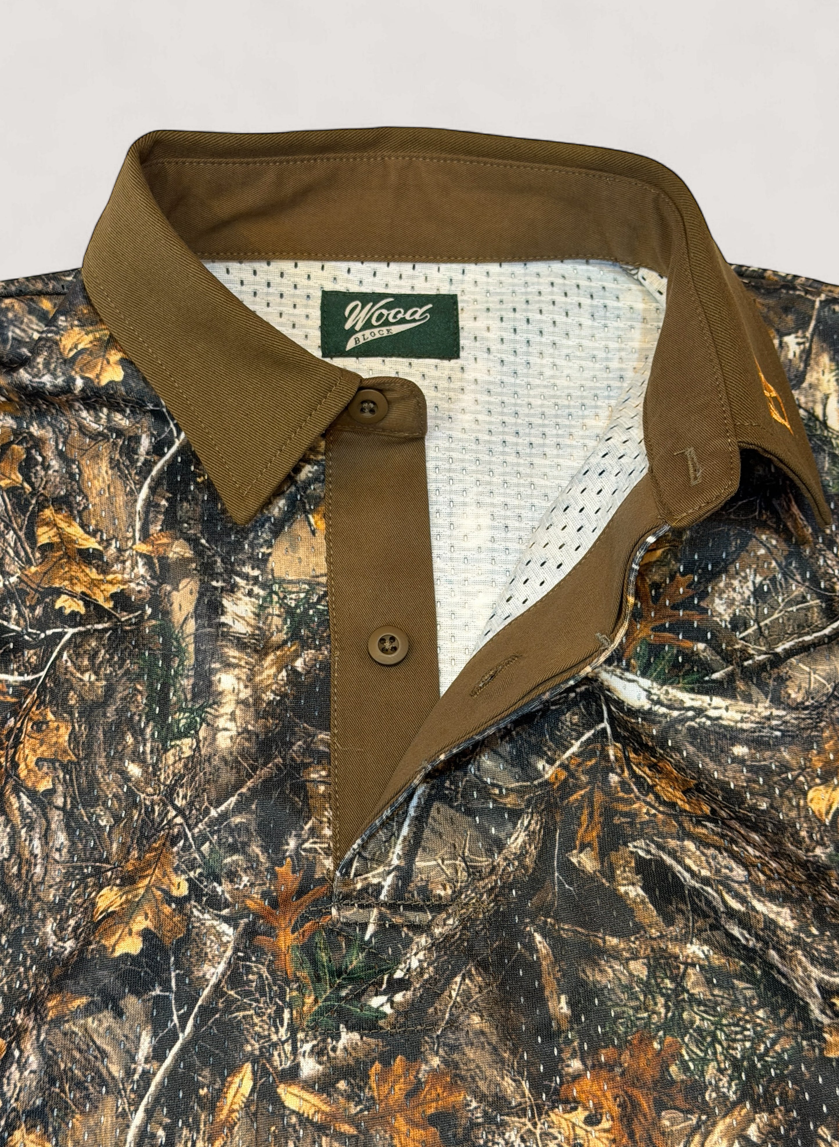 トップス WOODBLOCK LS MESH RUGGER SHIRT REAL TREE WOODBLOCK LS MESH RUGGER SHIRT REAL TREE CAMO/ORANGE (WB-25AW-003)