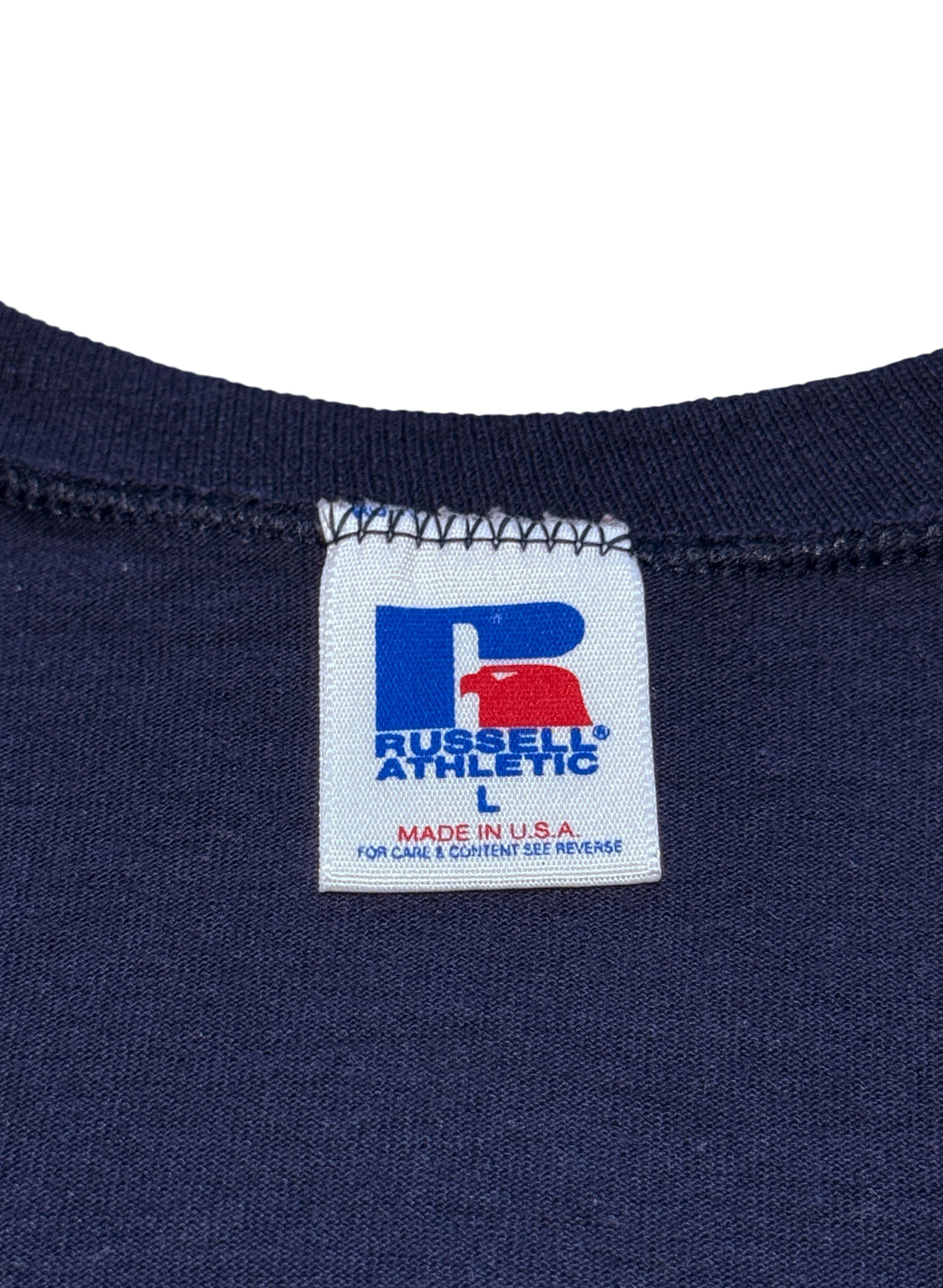 (SUP-850) RUSSELL ATHLETIC MLB 1996 NEW YORK YANKEES V-NECK TEE (L) - MADE IN U.S.A.