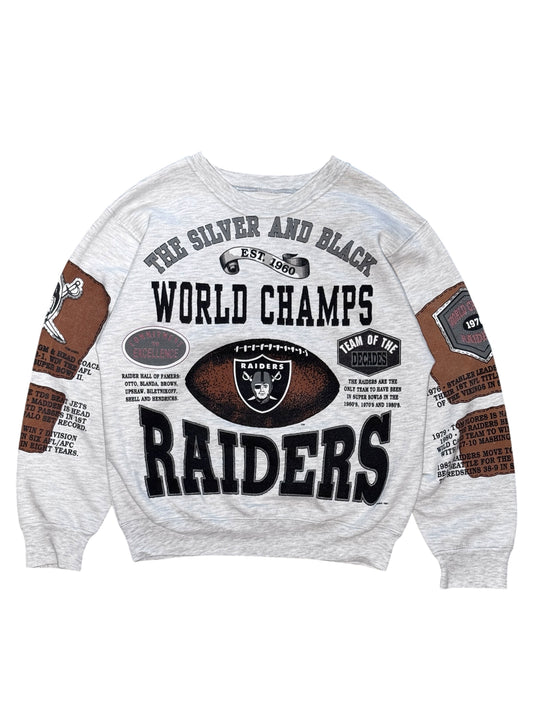 (SUP-856) NFL 1976 "RAIDERS" CREW NECK SWEAT - メンズM相当