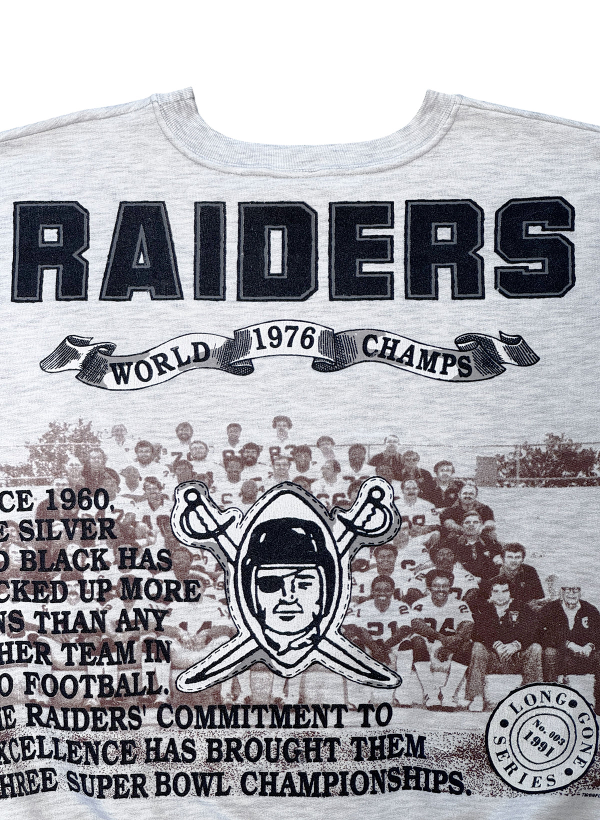 (SUP-856) NFL 1976 "RAIDERS" CREW NECK SWEAT - メンズM相当