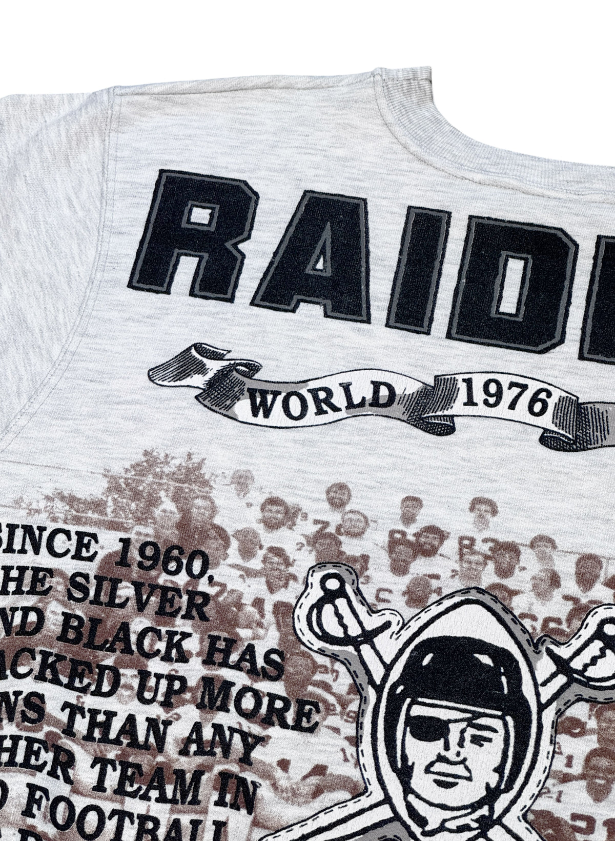 (SUP-856) NFL 1976 "RAIDERS" CREW NECK SWEAT - メンズM相当