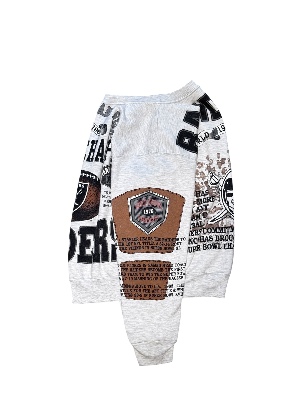 (SUP-856) NFL 1976 "RAIDERS" CREW NECK SWEAT - メンズM相当